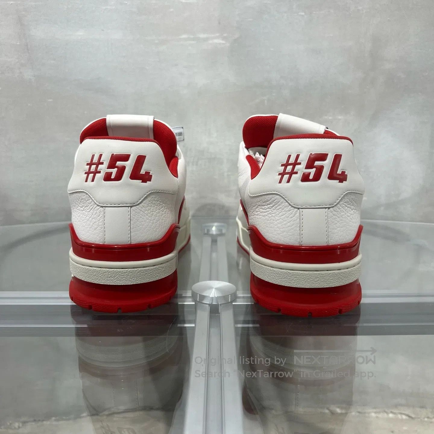 Louis Vuitton Louis Vuitton Trainer white and red shoes Size US 11 / EU 44 - 6 Thumbnail