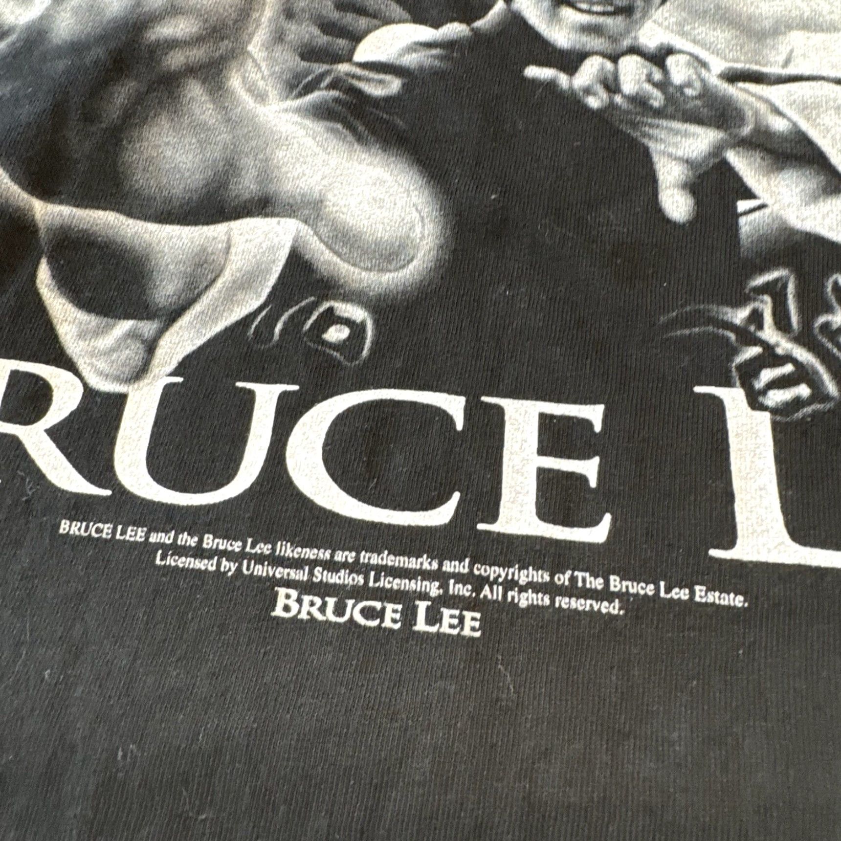 Lee VINTAGE Bruce Lee T Shirt Mens XL Fighting Pose Martial Arts Giant Tag Black Size US XL / EU 56 / 4 - 3 Thumbnail