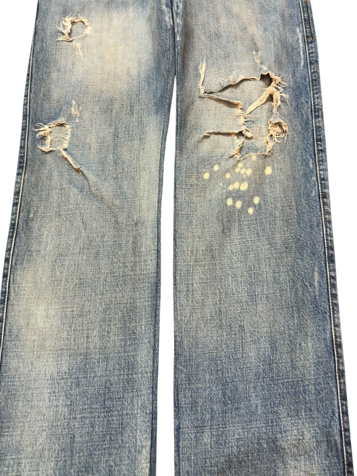Just Cavalli Vintage Justcavalli Mudwash Ripped Distressed Denim Size US 34 / EU 50 - 3 Thumbnail