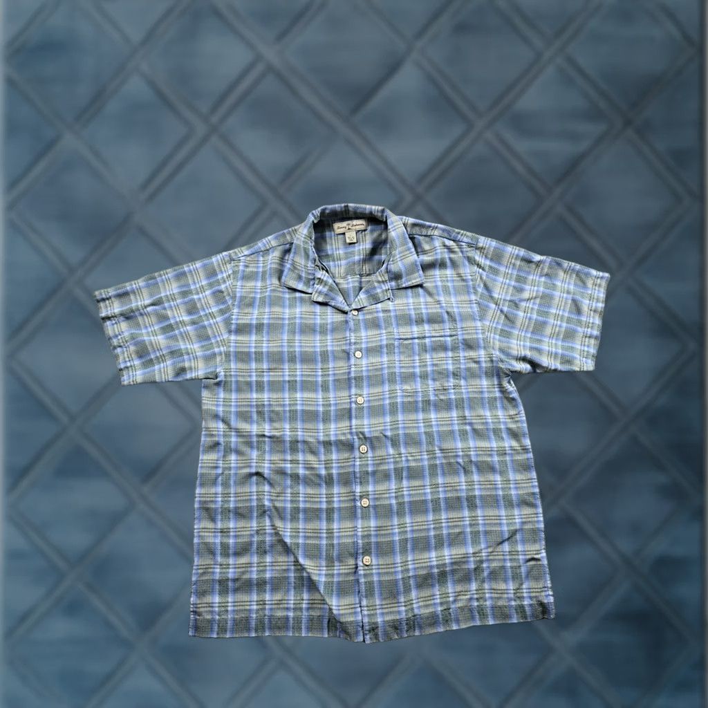 Tommy Bahama Tommy Bahama Shirt Large Mens 100% Silk Plaid Button Up Short Sleeve Pocket Size US L / EU 52-54 / 3 - 1 Thumbnail
