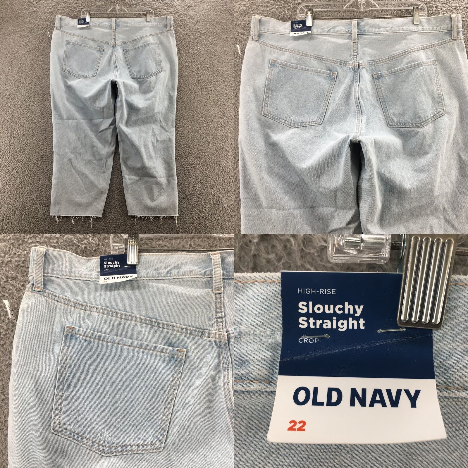 Old Navy Old Navy Jeans Womens 22 Slouchy Straight Leg Blue Button Fly NEW Jeans Size 40" / US 18 - 9 Thumbnail