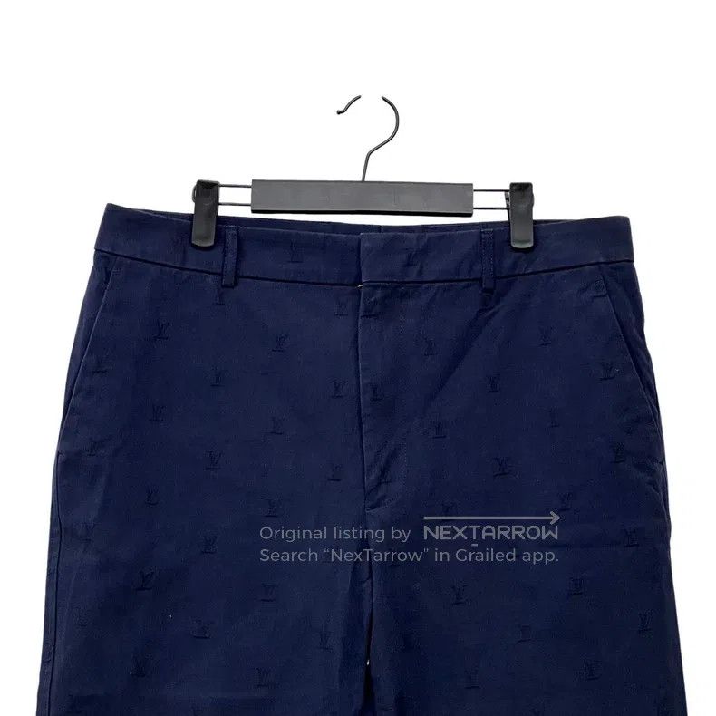 Louis Vuitton Louis Vuitton size US 52 Navy blue logo jacquard slacks pan Size US 36 / EU 52 - 4 Thumbnail