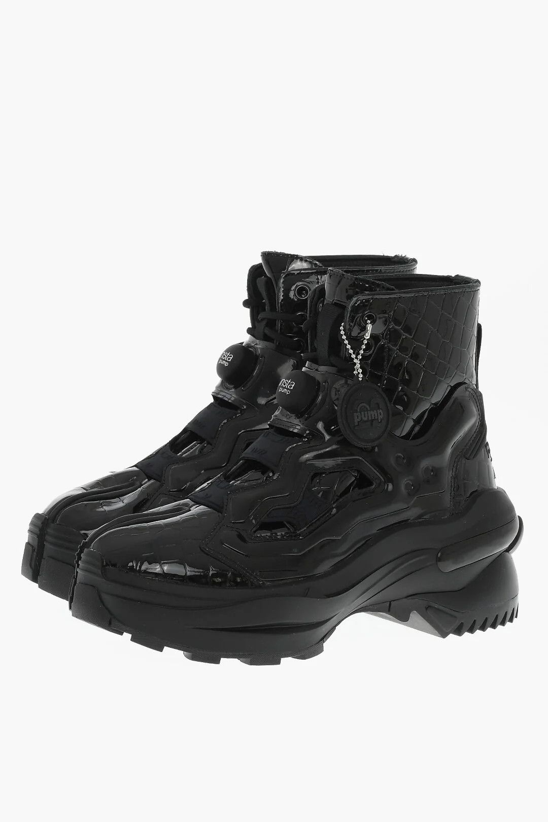 Maison Margiela og1mm0326 Lace-Up Tabi Boots in Black Size US 12 / EU 45 - 2 Thumbnail