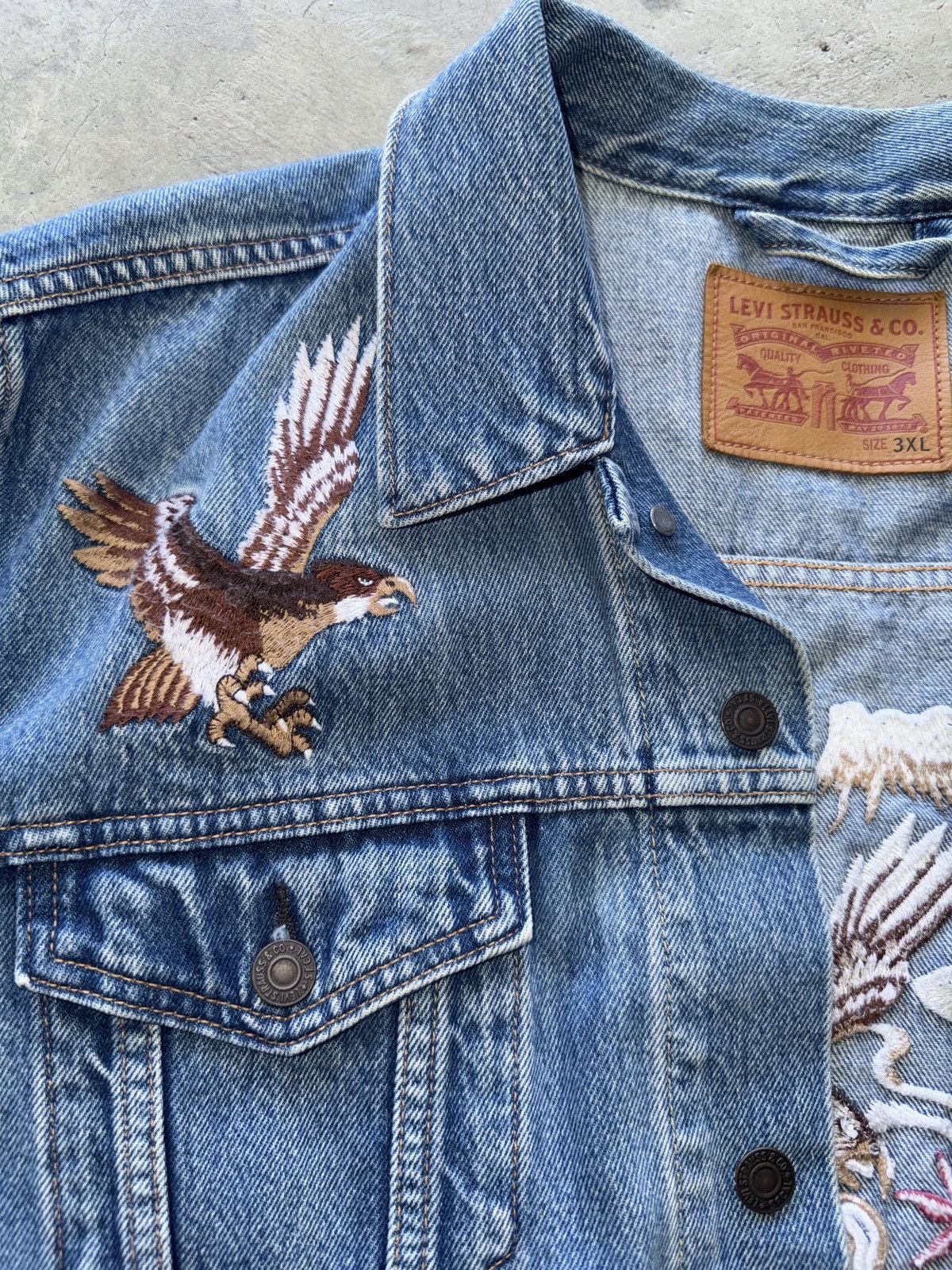 Levi's Levi’s Japan Embroidered Denim Jacket Size US XXL / EU 58 / 5 - 7 Thumbnail