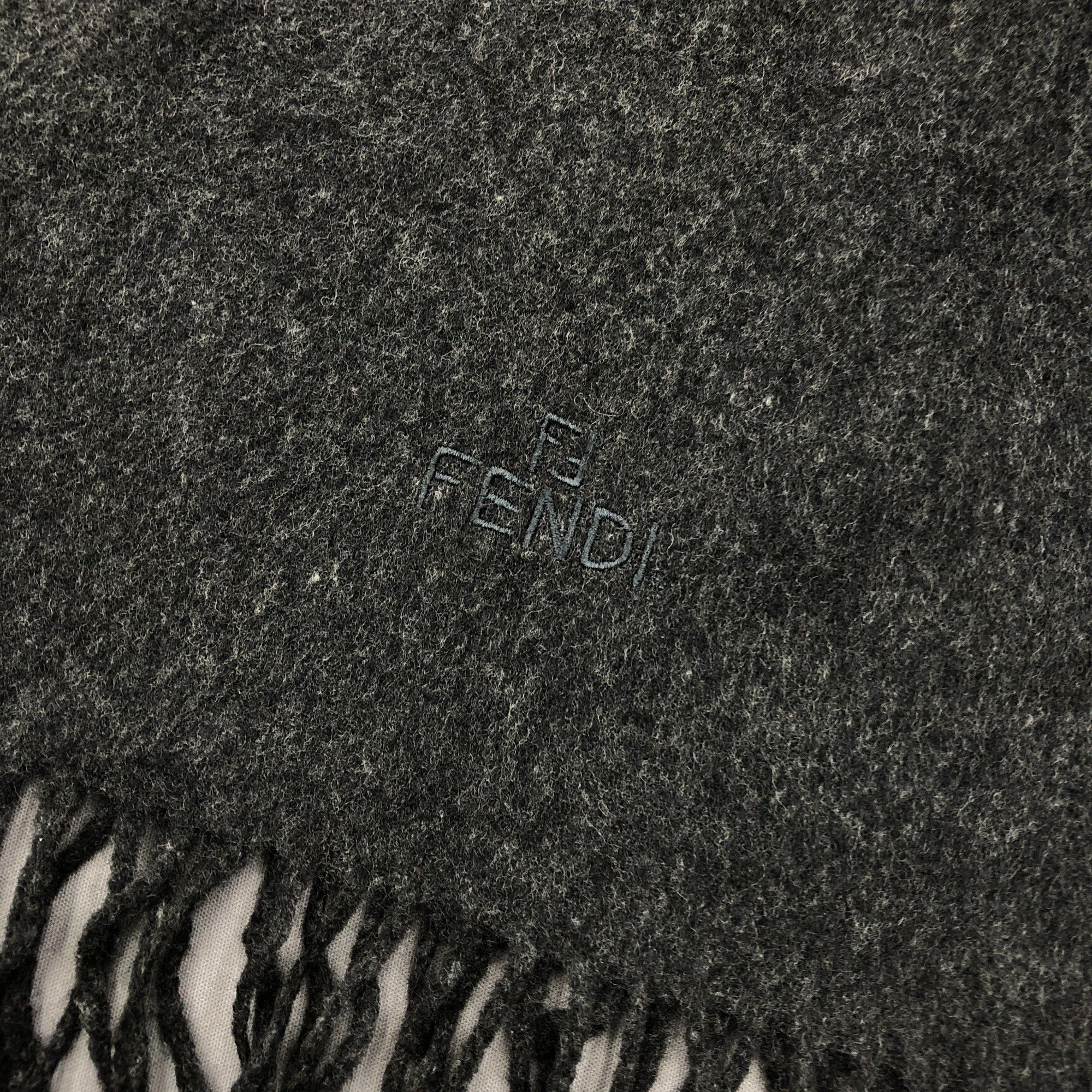 Fendi Vintage 90s Fendi Scarf Muffler Wool Cashmere Scarves Size ONE SIZE - 6 Thumbnail