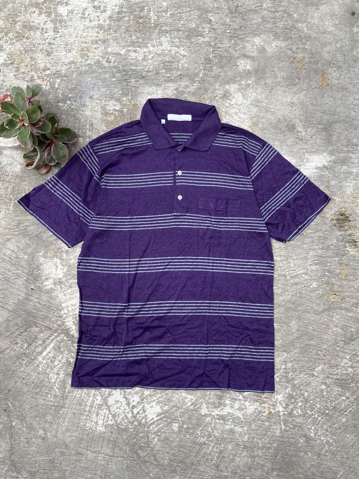 Christian Dior Monsieur 1990s Christian Dior Monsieur - Stripe Polo Shirt Size US XL / EU 56 / 4 - 1 Thumbnail
