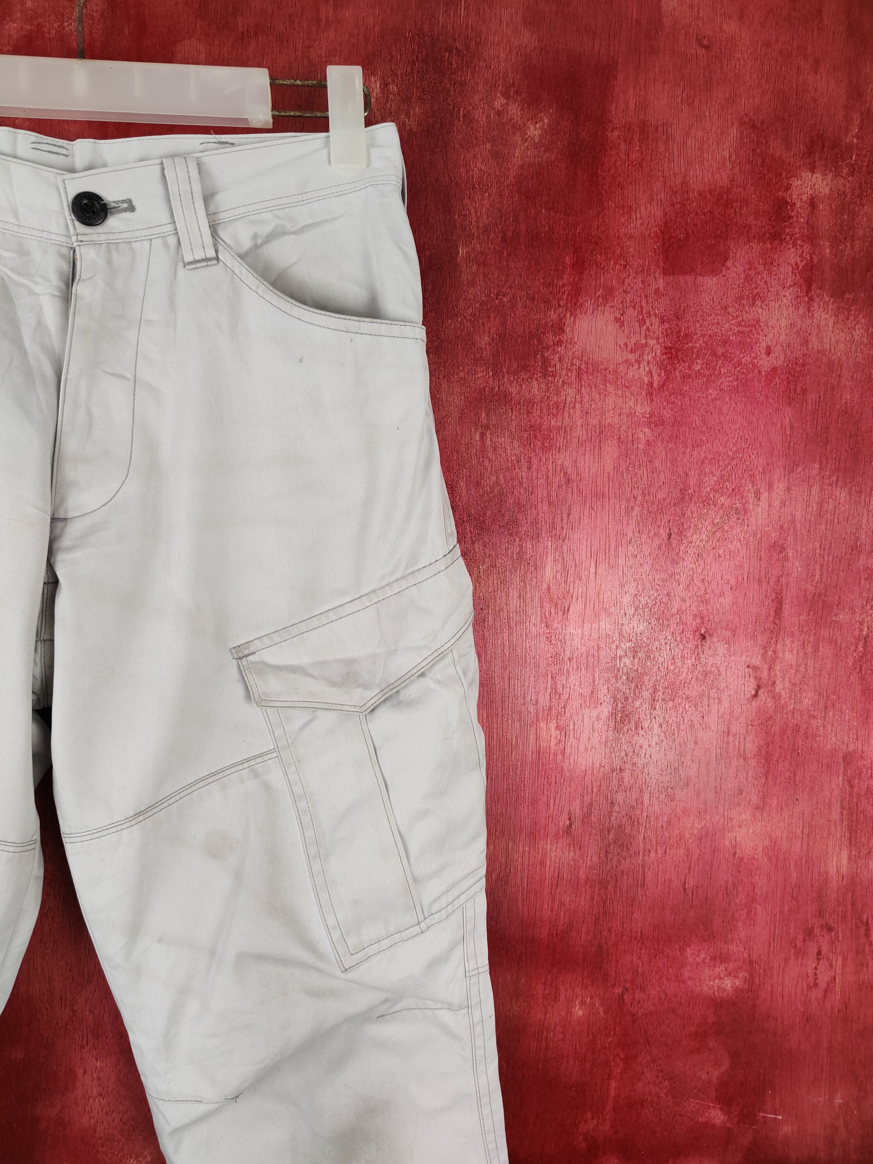 Japanese Brand Burtle Light Gray Multipocket Tactical Cargo Pants #S1280 Size US 29 - 6 Thumbnail