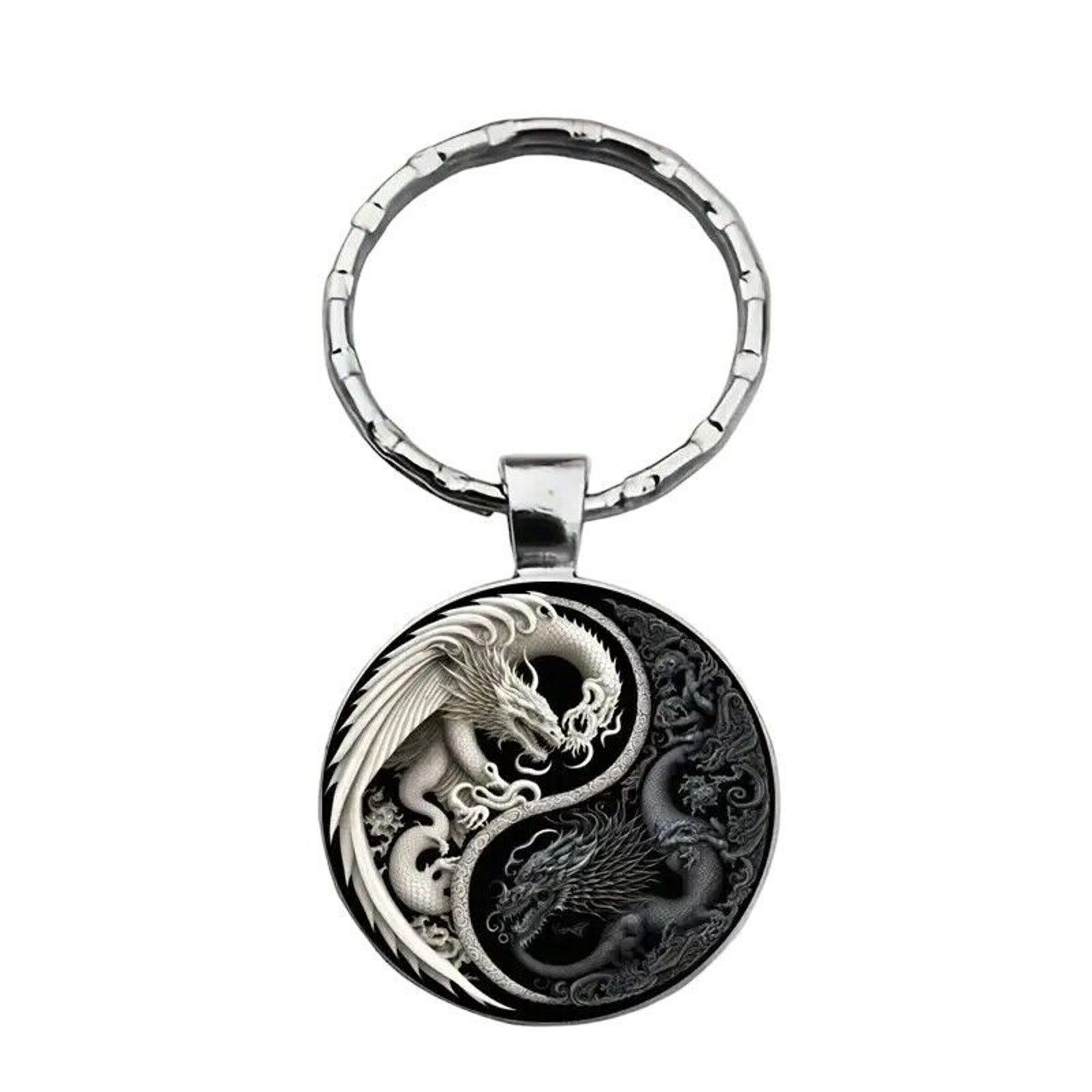 Other 2 PC Set: Two Dragon Keychain Necklace Pendant Size ONE SIZE - 3 Thumbnail