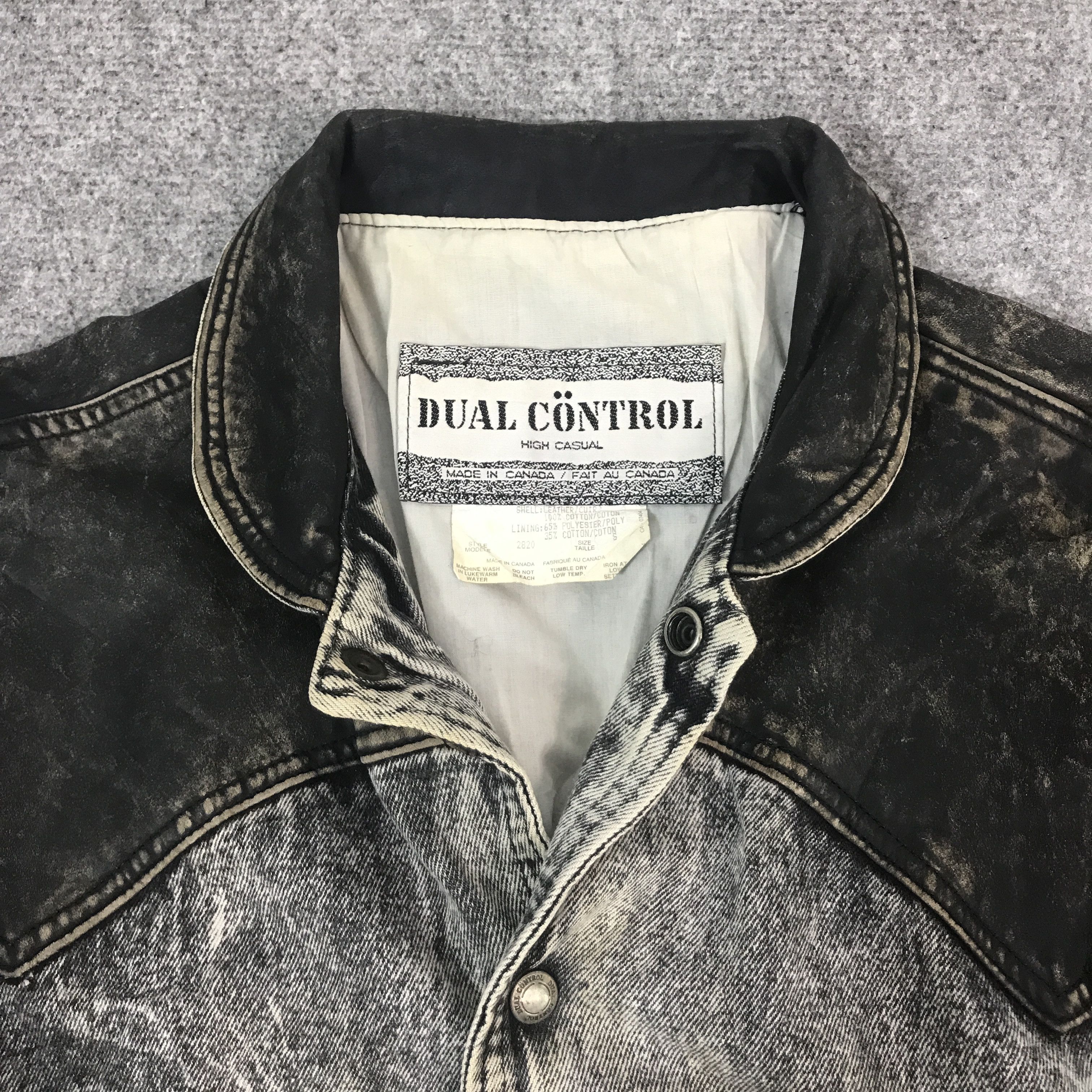 Vintage Dual Control Denim Leather Design jacket Size US M / EU 48-50 / 2 - 8 Thumbnail