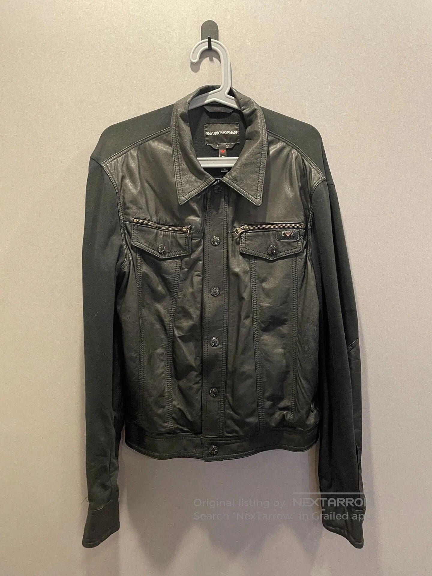 Emporio Armani Emporio Armani Leather Jacket Size L. Size US L / EU 52-54 / 3 - 1 Thumbnail