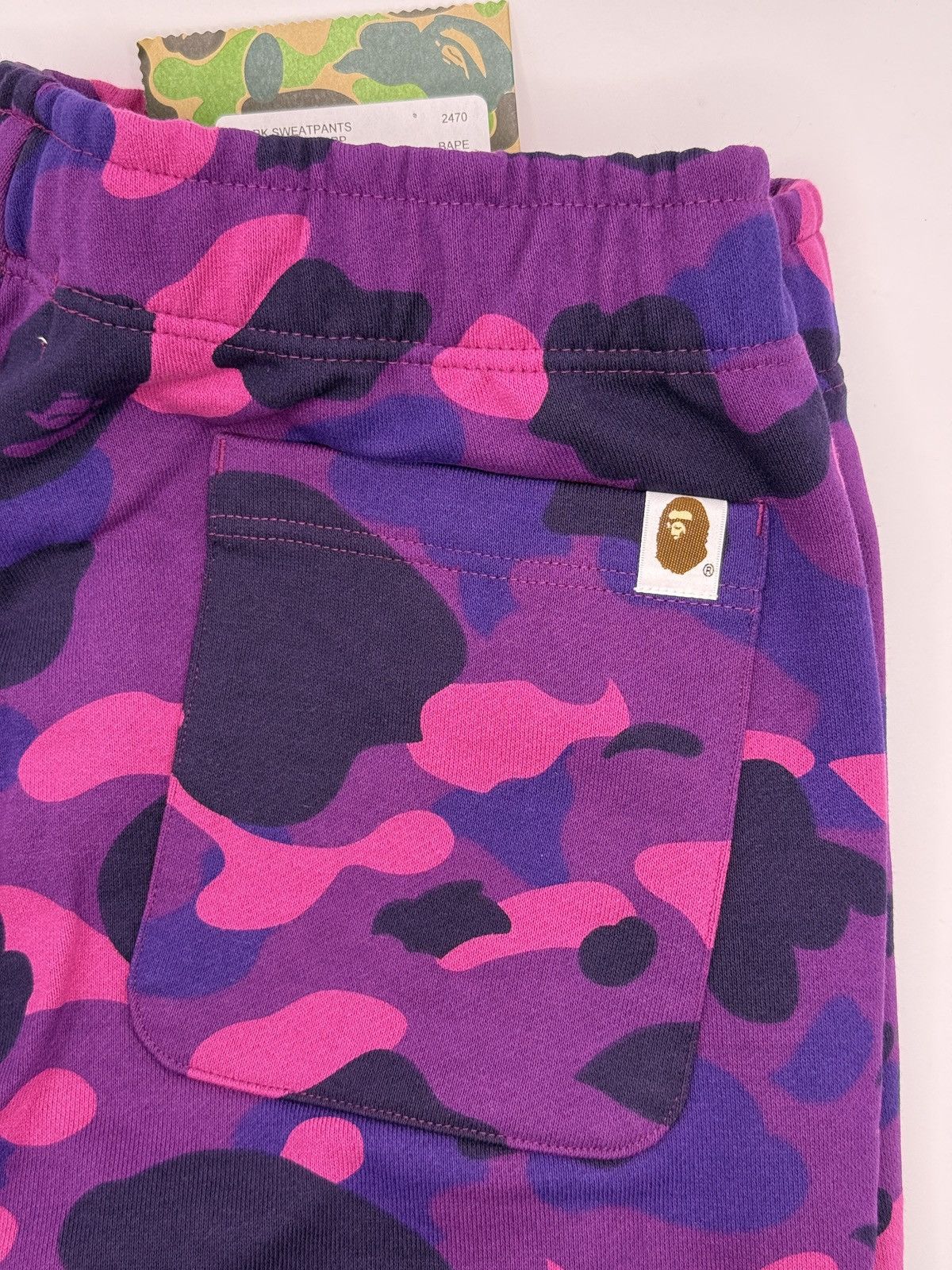 Bape A Bathing Ape Bape Color Camo Shark Sweatpants Purple L Size US 31 - 6 Thumbnail