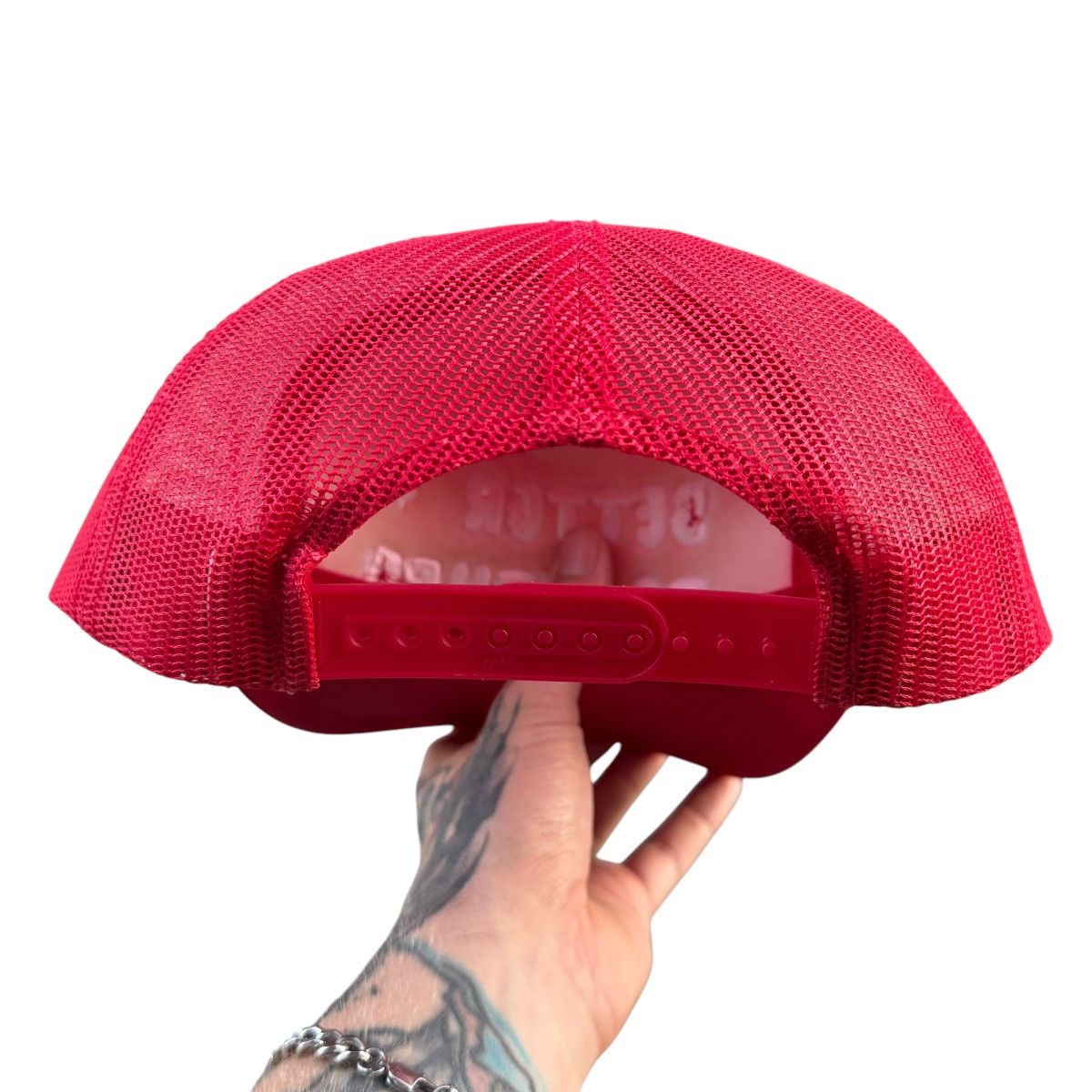 Vintage Better Together red trucker snapback hat Size ONE SIZE - 3 Thumbnail