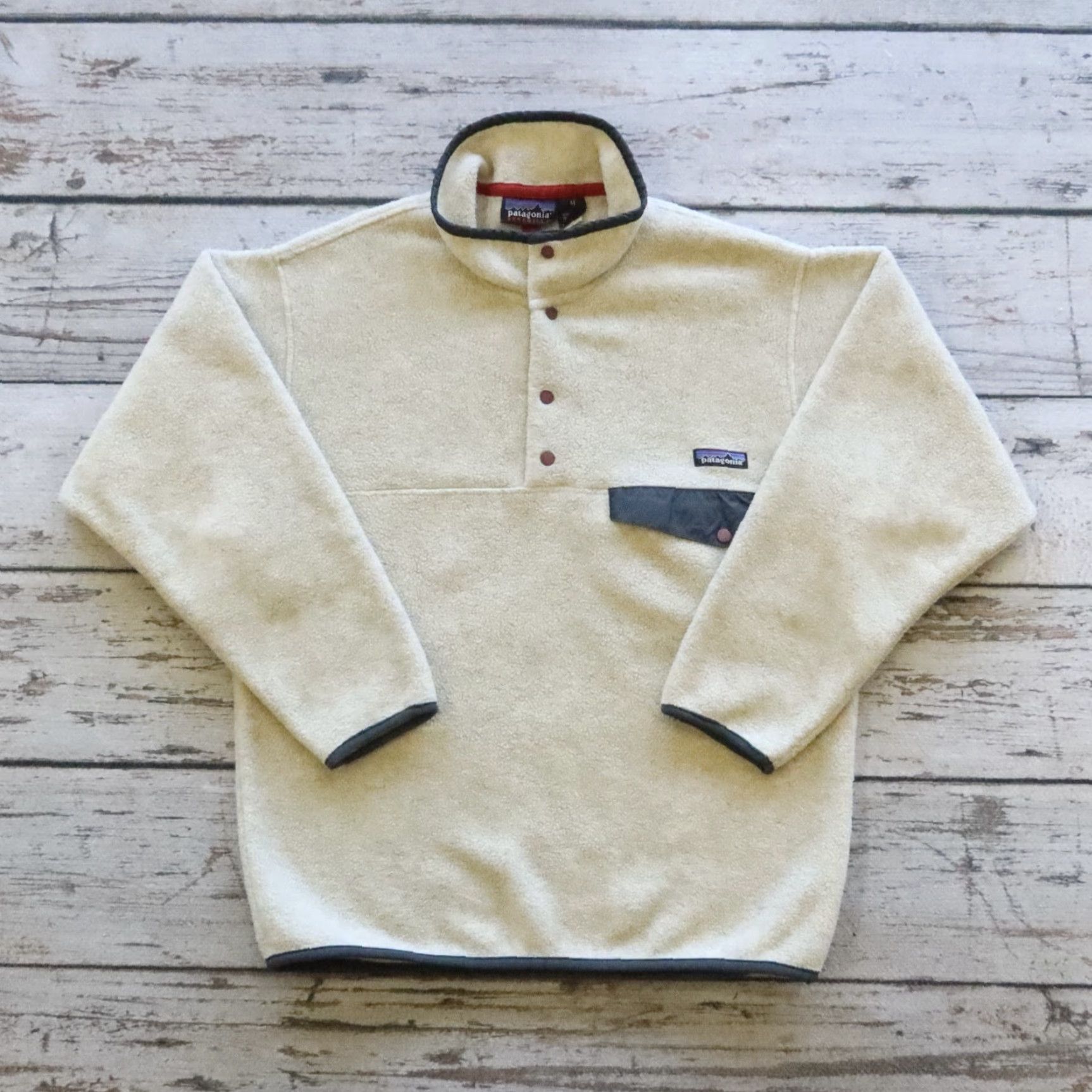 Patagonia VINTAGE Patagonia Synchilla Fleece Pullover M Oatmeal Men Jacket Pullover Synchilla Fleece Patagonia M Oatmeal Mens 90s Size US M / EU 48-50 / 2 - 2 Thumbnail