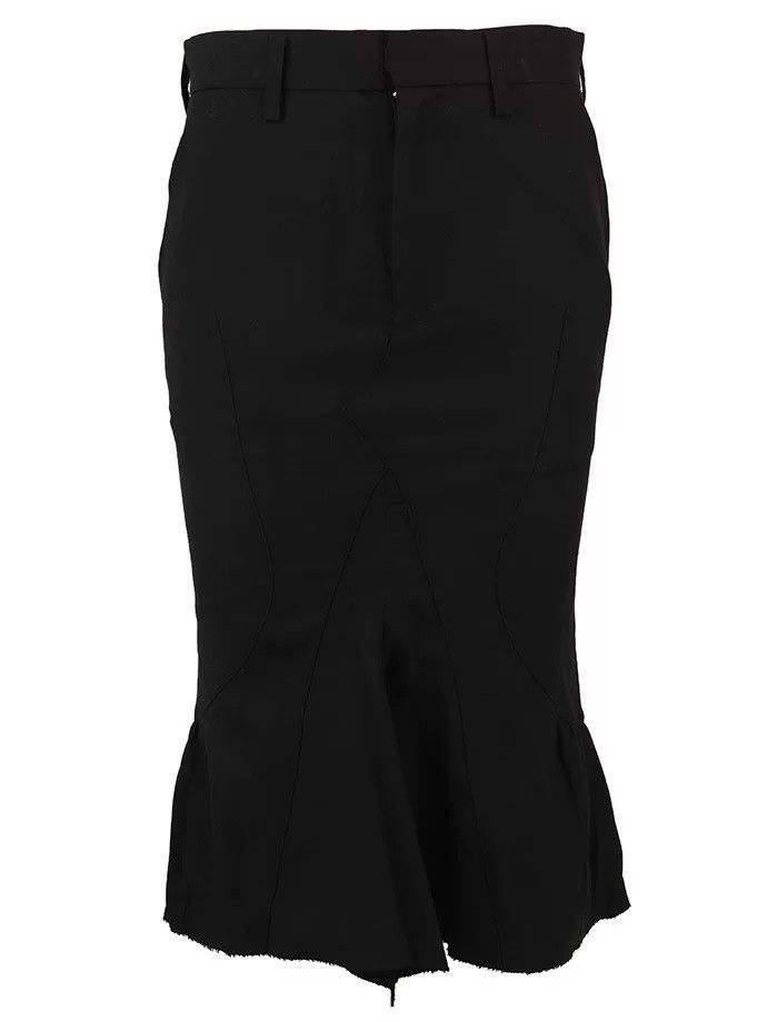 Junya Watanabe Black High-Waisted Midi Skirt by Junya Watanabe Size 23" - 1 Thumbnail