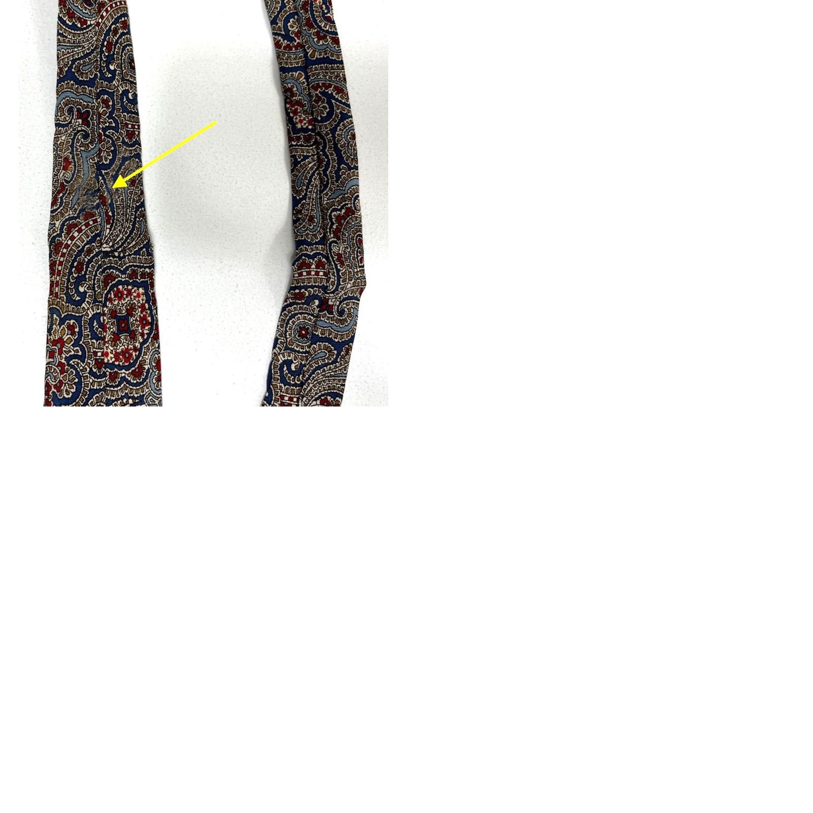 Yves Saint Laurent Yves Saint Laurent Mens Vintage Luxury Silk Tie Paisley Size ONE SIZE - 9 Thumbnail