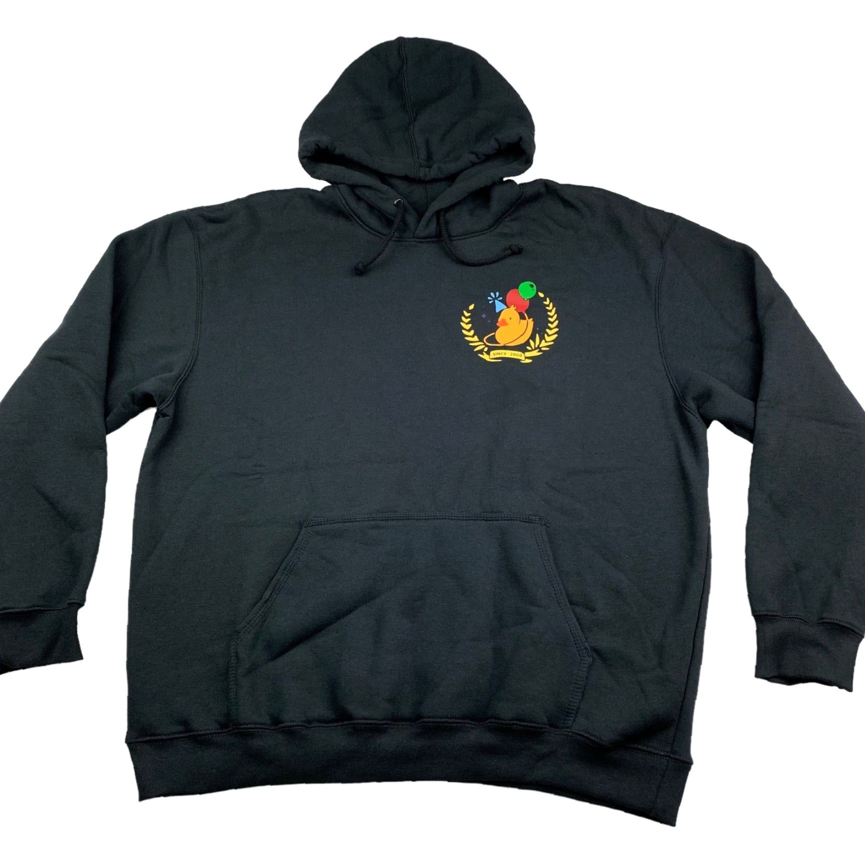 Five Hills Men's Hoodie Pullover Sweatshirt Black XL Birthday Duck Hooded Mens
