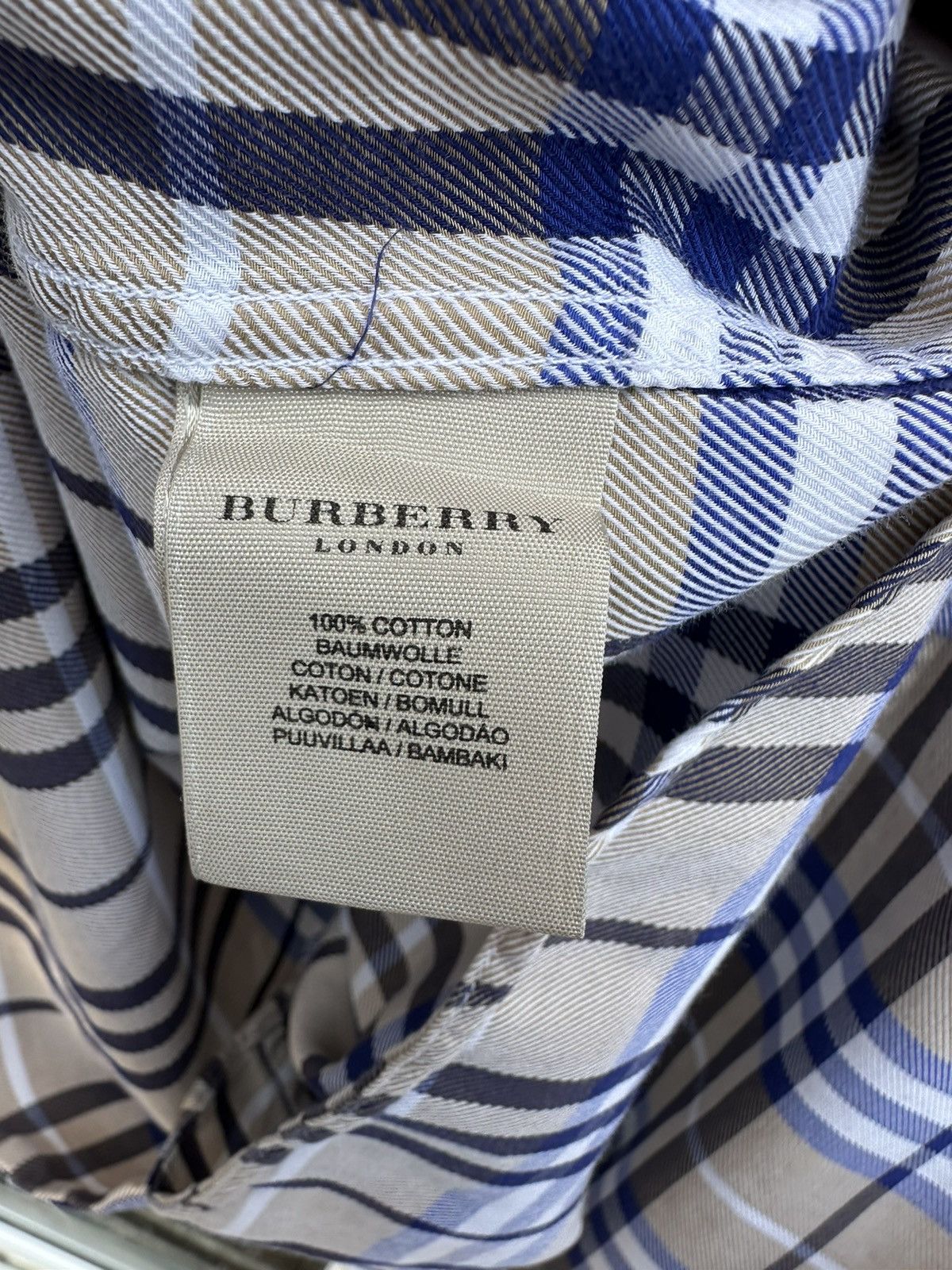 Burberry Burberry Nova Check Plaid Checkered pocket shirt men’s Size US L / EU 52-54 / 3 - 8 Thumbnail