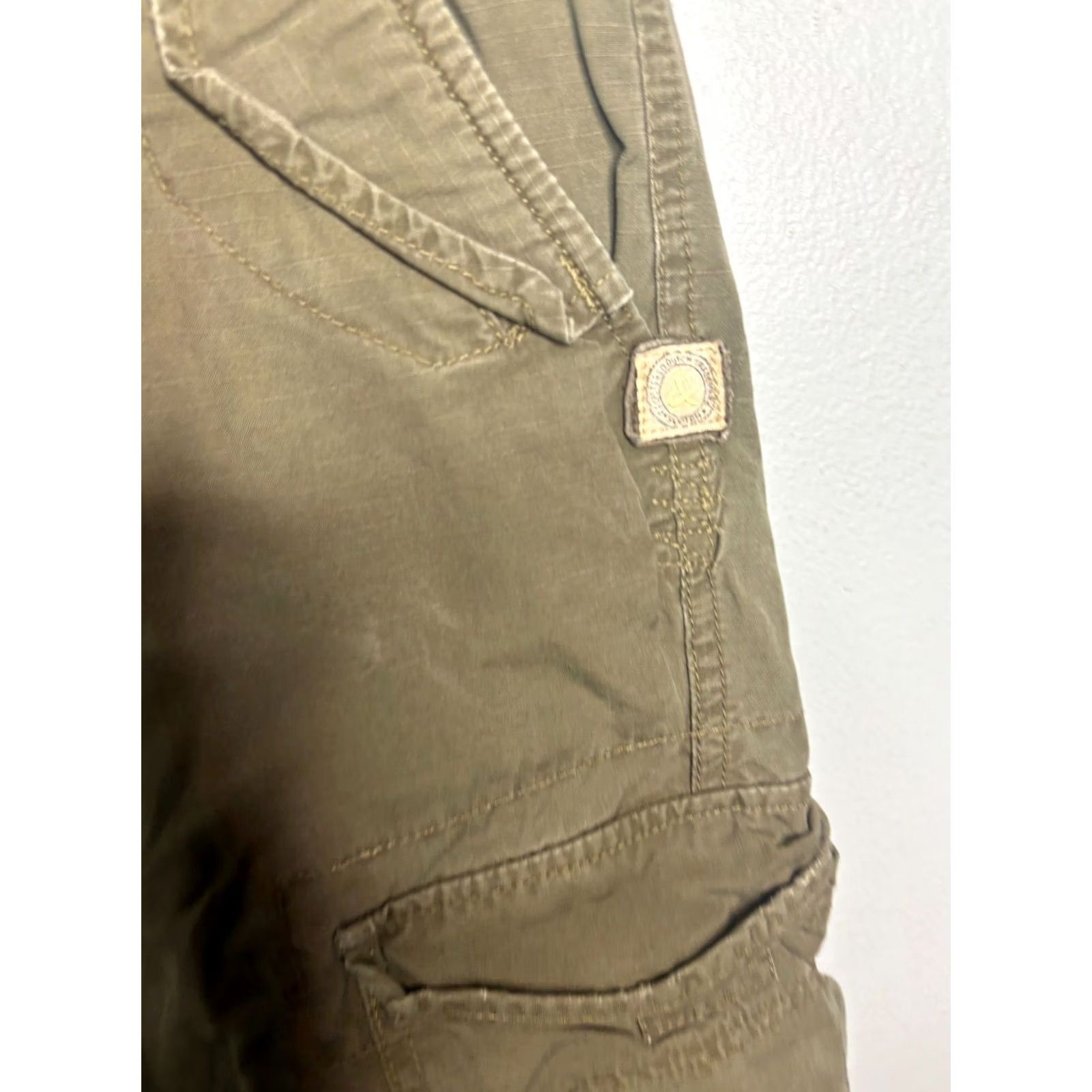 Scotch & Soda Scotch & Soda Cargo Shorts Mens 32 Green Distressed Pockets Cargo Button Fly Grunge 3374 Size US 32 / EU 48 - 2 Thumbnail