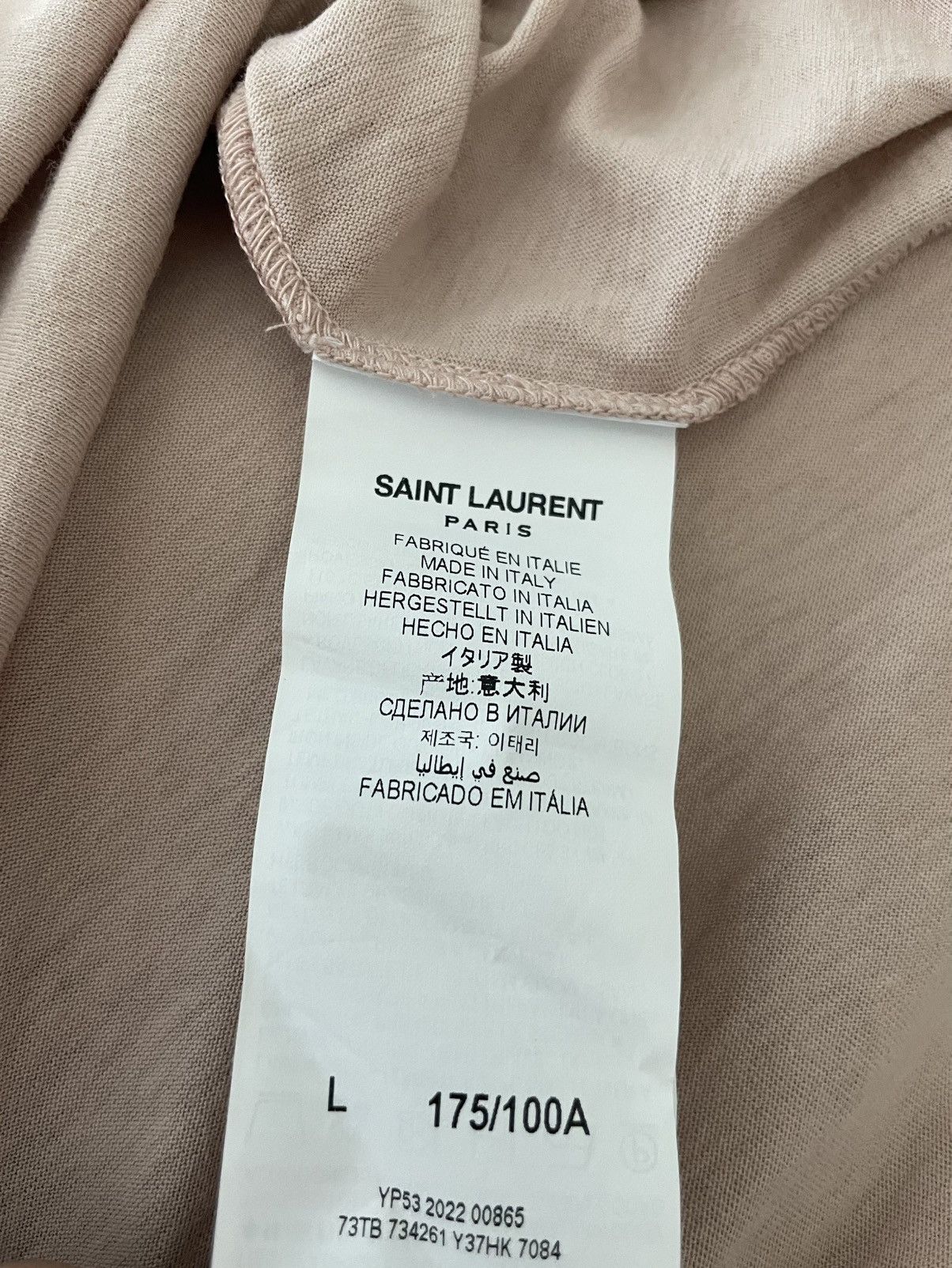 Saint Laurent Paris Saint Laurent Arabic Shirt Pink Size US L / EU 52-54 / 3 - 4 Thumbnail