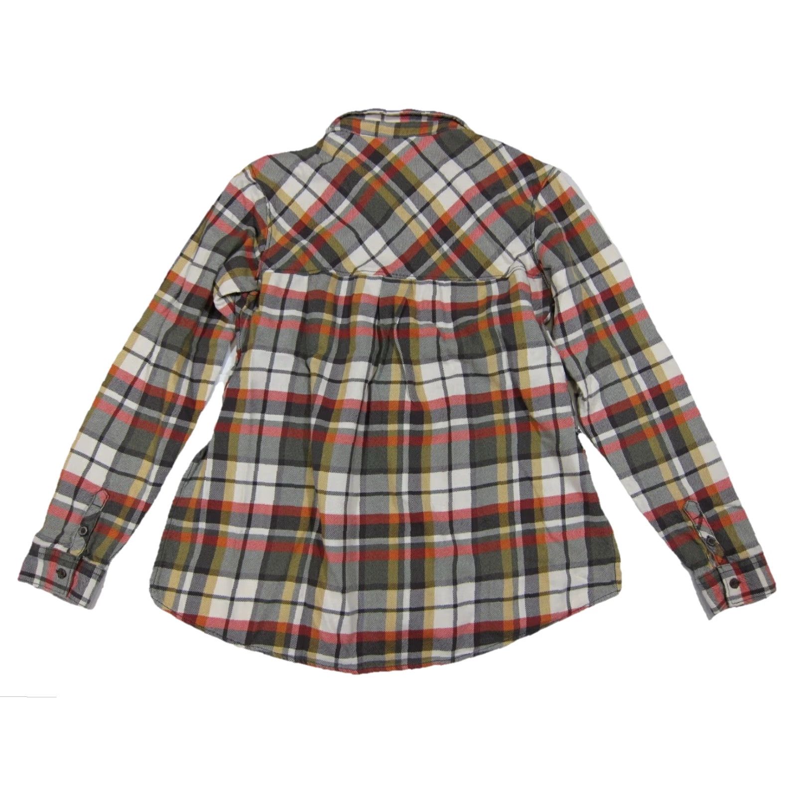 Vintage Columbia Women XS Cotton Brown Orange Yellow Plaid Long Sleeve Button Down Shirt Size XS / US 0-2 / IT 36-38 - 2 Thumbnail