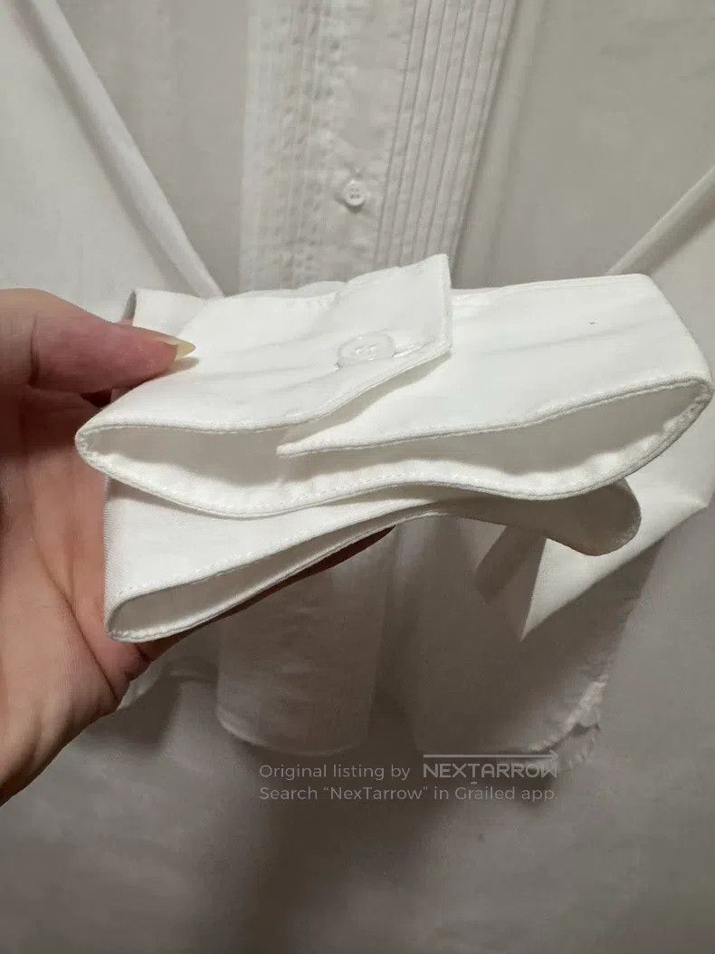 Saint Laurent Paris Saint Laurent Paris Soft cotton pure white accordion shirt Size S / US 4 / IT 40 - 3 Thumbnail