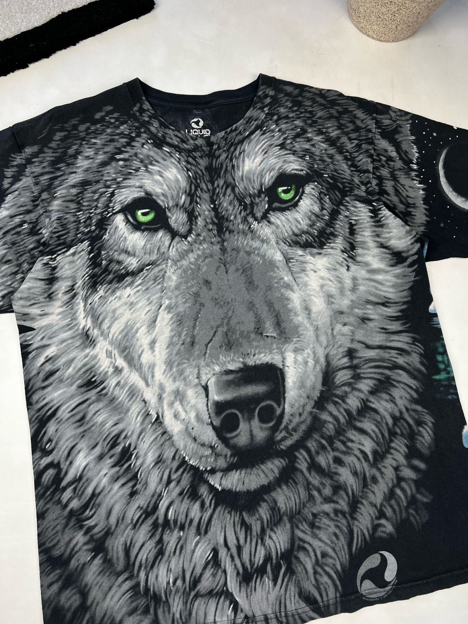 Liquid Blue × Vintage Vintage 1995 Liquid Blue Wolf John Connell Size US L / EU 52-54 / 3 - 3 Thumbnail
