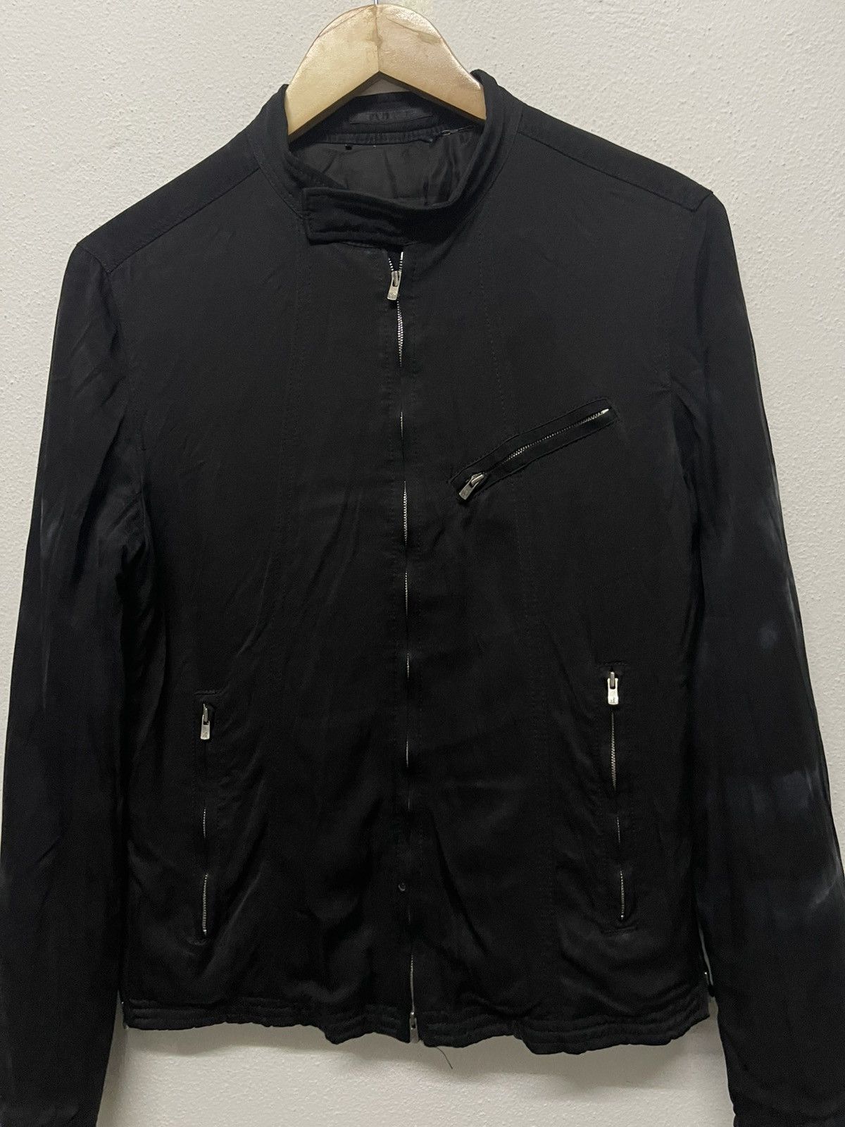 The Viridi-anne 2000s THE VIRIDI-ANNE SILK BIKER JACKET SLEEVE FADED Size US S / EU 44-46 / 1 - 5 Thumbnail
