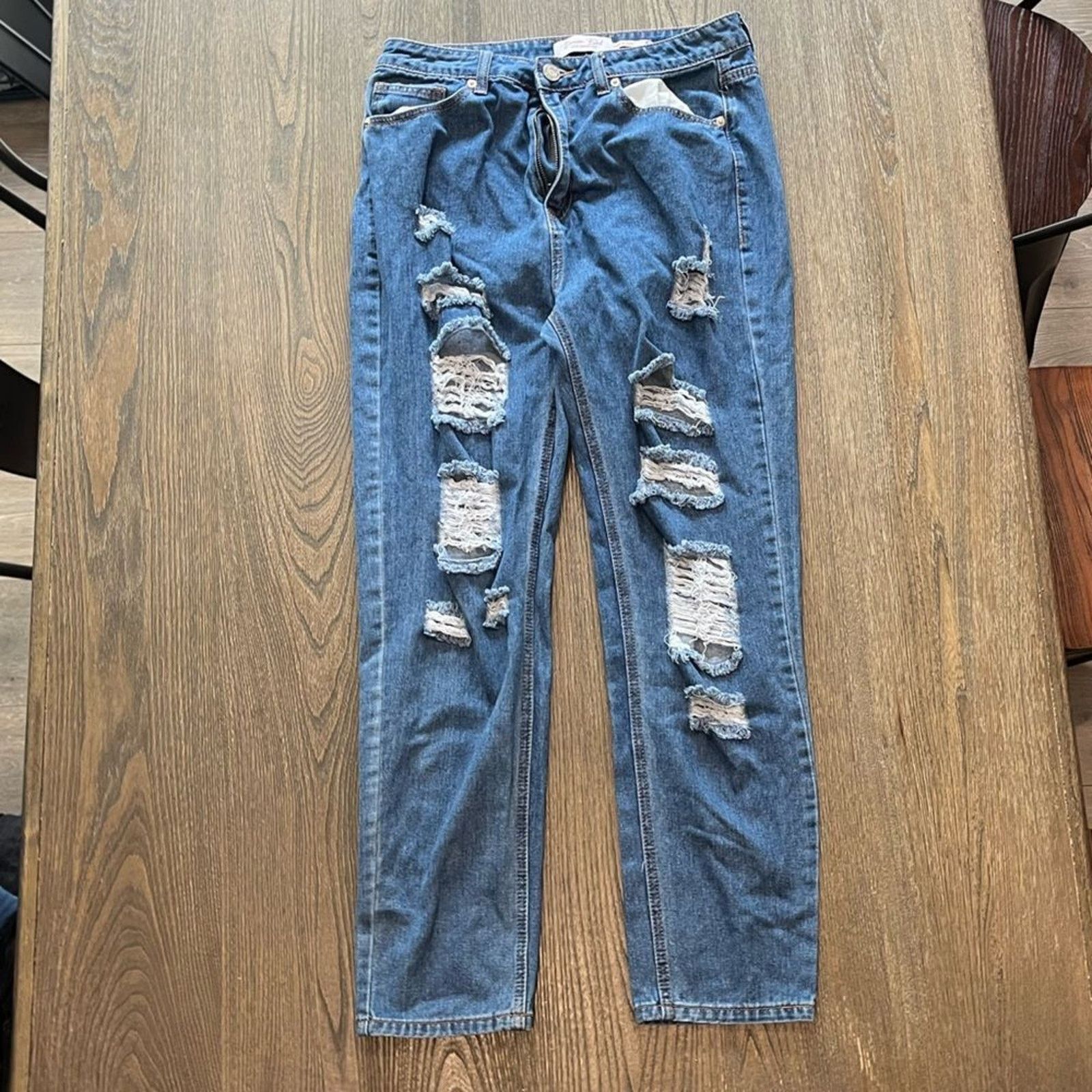 Other Denim Blvd Medium Wash Distressed High Rise Size 27" / US 4 / IT 40 - 1 Thumbnail