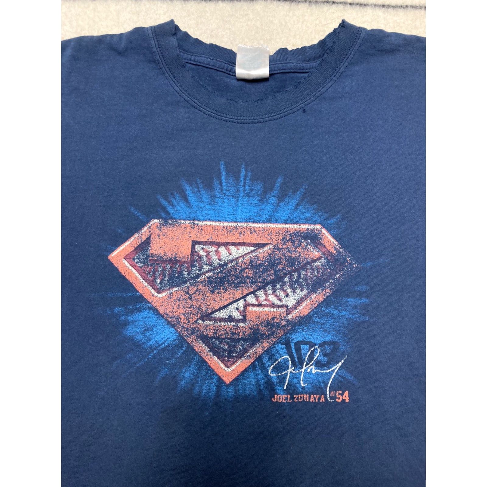 MLB VINTAGE Detroit Tigers graphic shirt Joel Zumaya #54 MLB t-shirt blue XL Size US XL / EU 56 / 4 - 2 Thumbnail