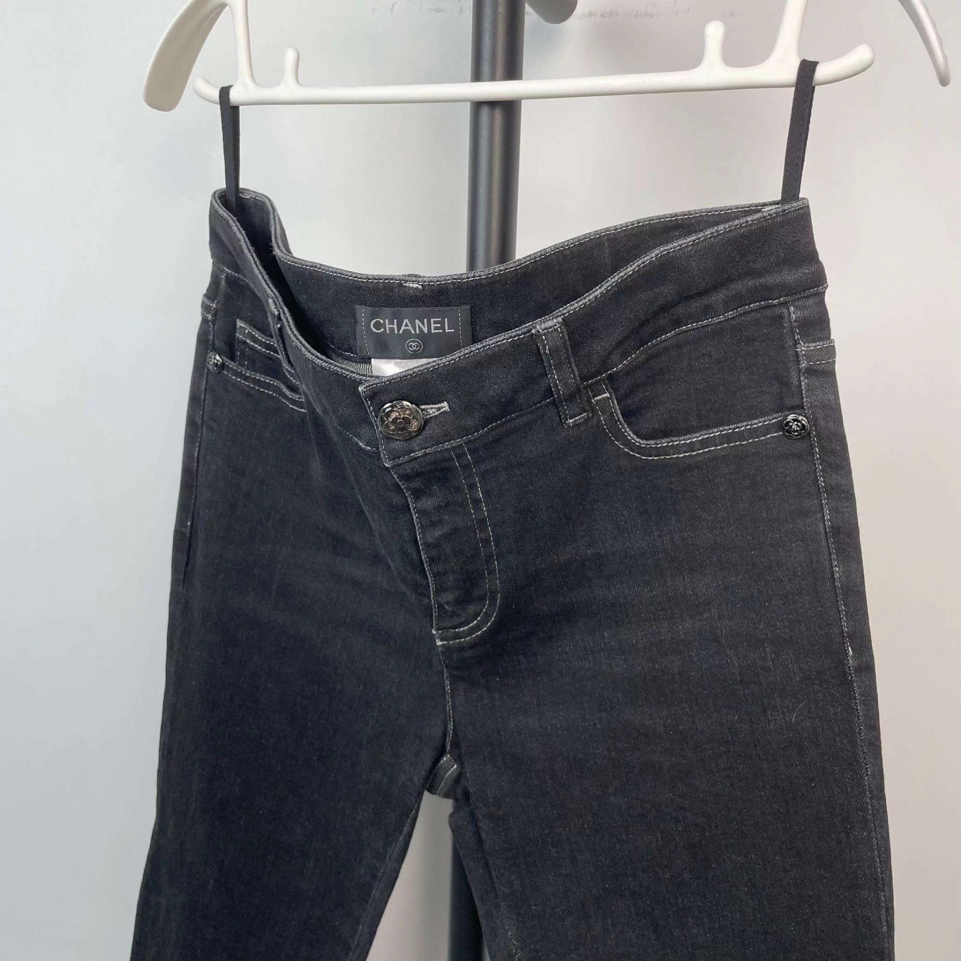 Chanel Chanel Denim Print Gray 38 Pants Size 27" / US 4 / IT 40 - 8 Thumbnail