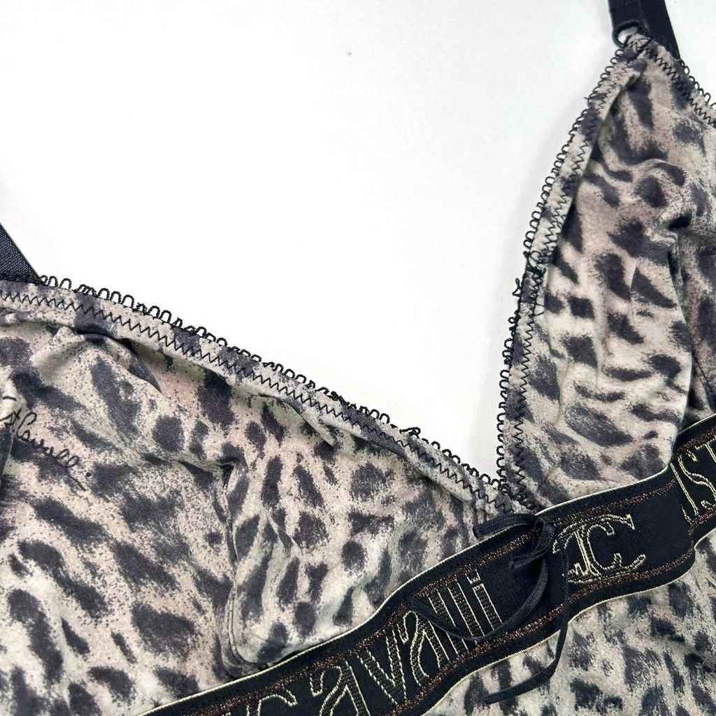 Just Cavalli y2k Cavalli gray and black cheetah print cami Size L / US 10 / IT 46 - 7 Thumbnail