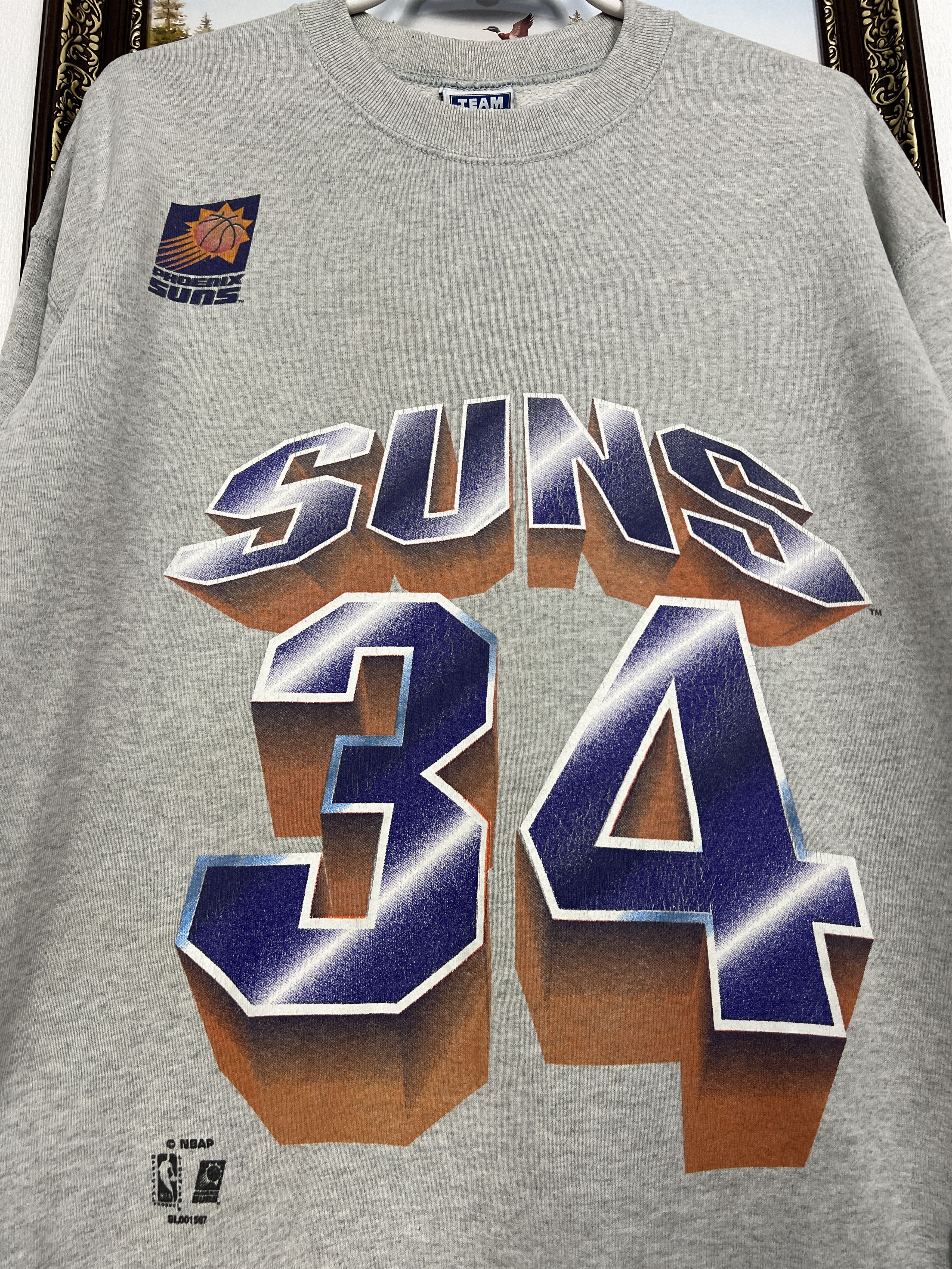 Vintage Phoenix Suns Barkley Sweatshirt NBA Crewneck Over Print Size US L / EU 52-54 / 3 - 3 Thumbnail