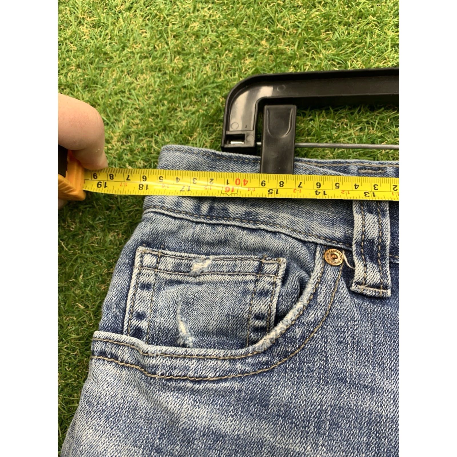 Silver Jeans Co. Silver Jeans Hunter Mens 34x32 Athletic Fit Tapered Leg Denim Jeans Blue Stretch Size US 34 / EU 50 - 4 Thumbnail