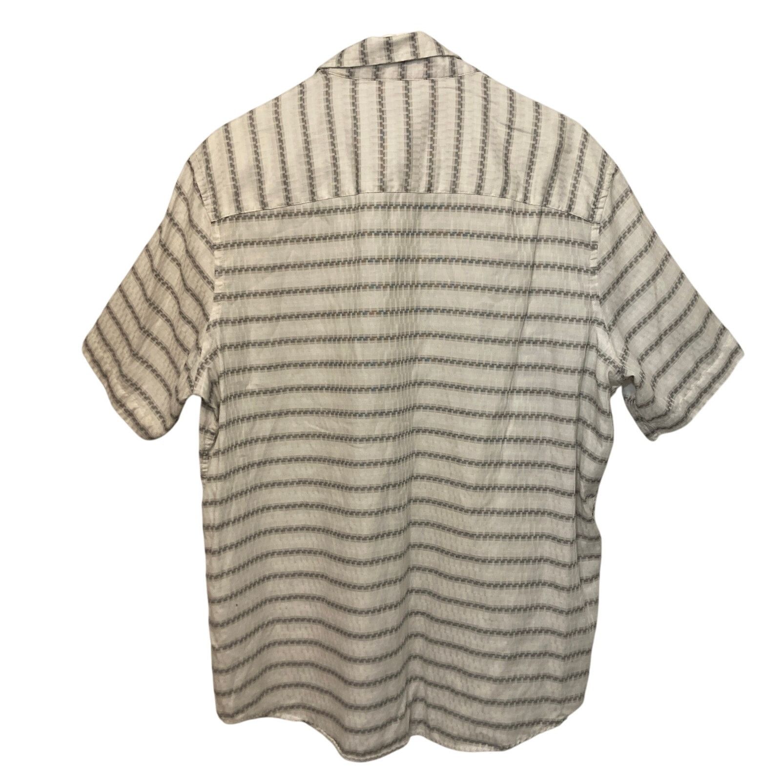Alfani Alfani Men’s Striped Plaid Button Up Short Sleeve Shirt Size US XL / EU 56 / 4 - 3 Thumbnail