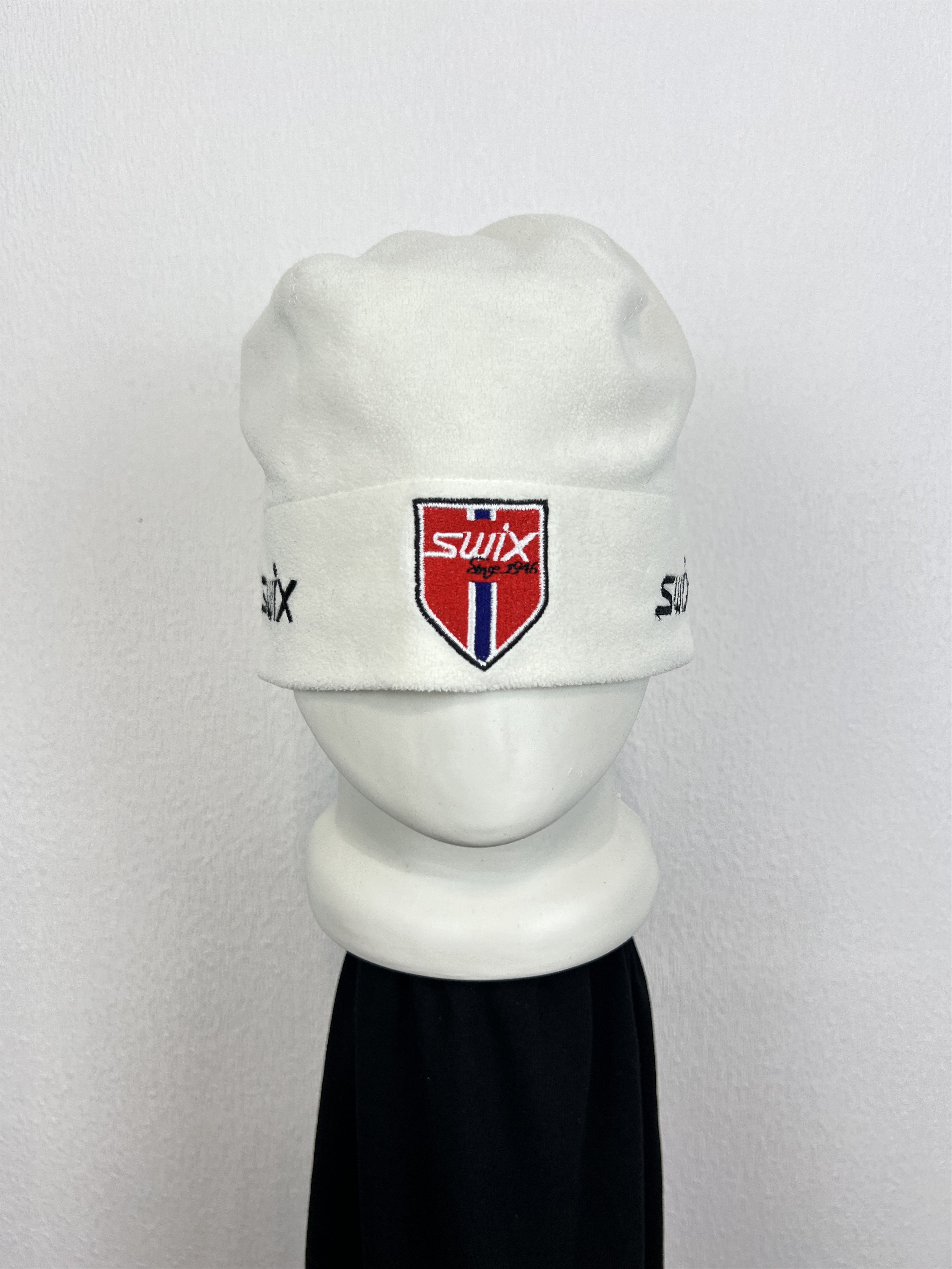 Vintage Beanie Hat Ski Cap White Biathlon Lined Norway Flag Sport Size ONE SIZE - 2 Thumbnail