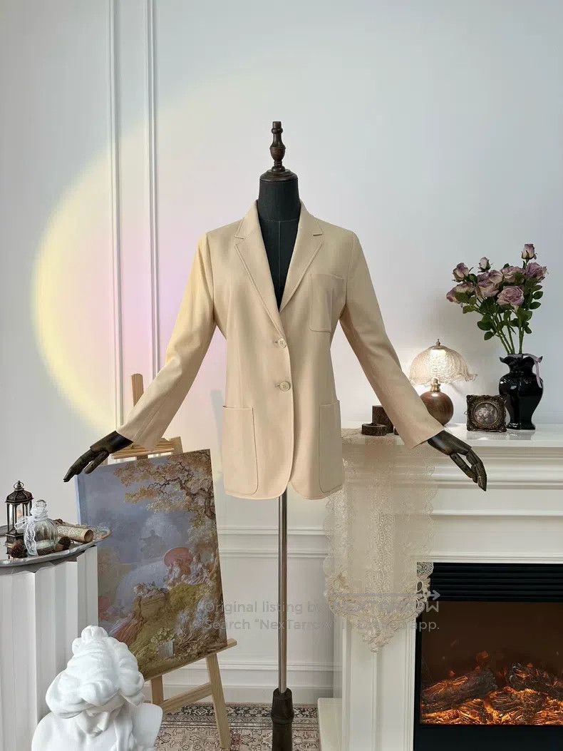 Hermes Hermes Business casual solid color blazer, apricot Size S / US 4 / IT 40 - 4 Thumbnail