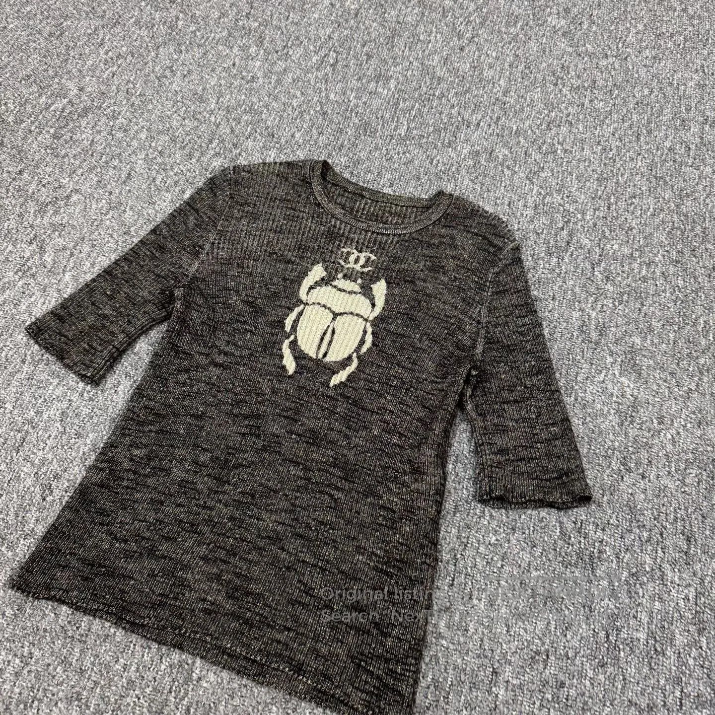 Chanel Chanel Bumblebee-style medium-length knit top| Size M / US 6-8 / IT 42-44 - 3 Thumbnail