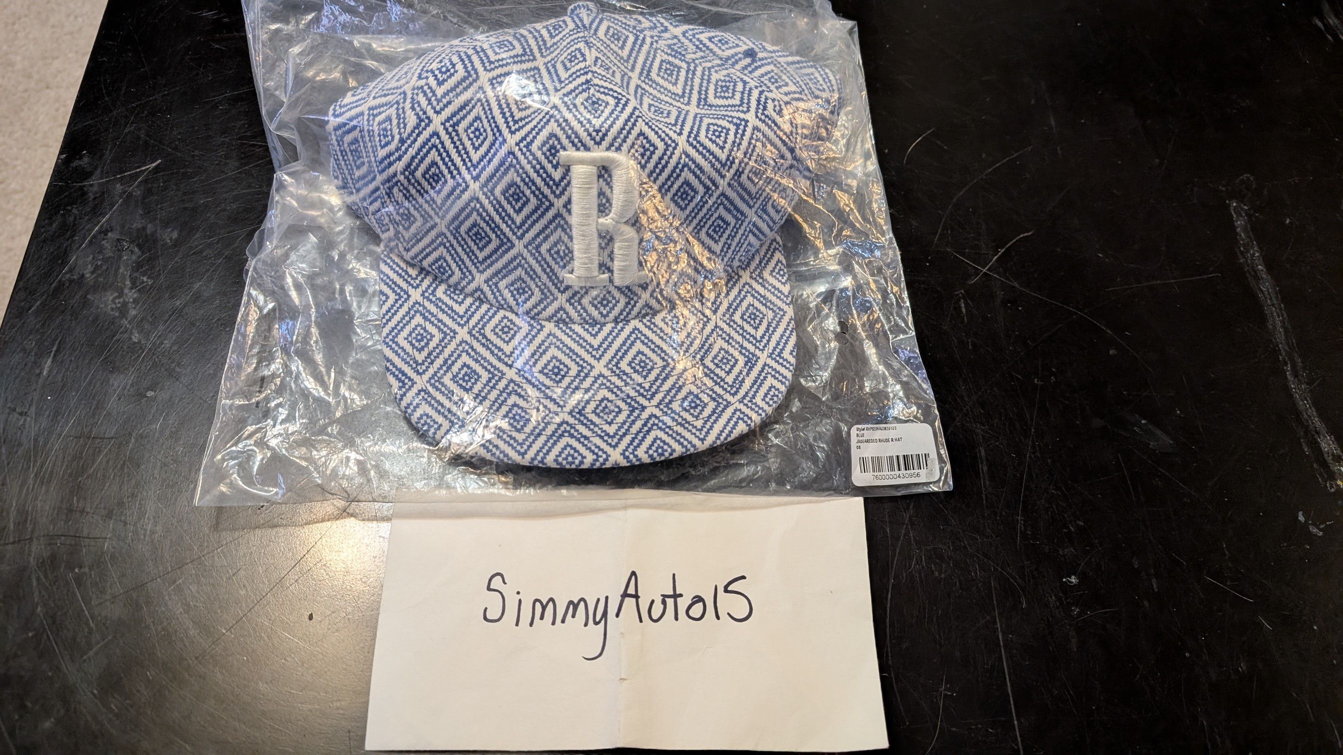 Rhude Rhude Jaquareded Rhude R Hat Size ONE SIZE - 1 Thumbnail