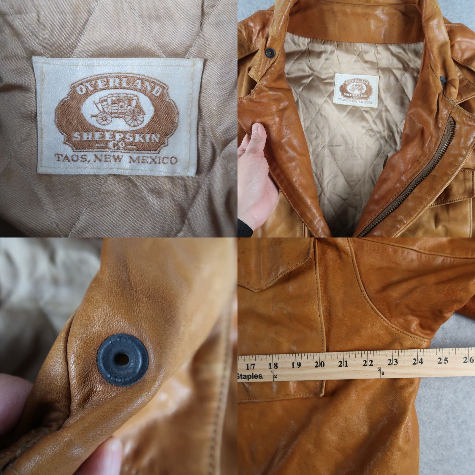 Vintage VINTAGE Overland M-65 Military Jacket Men L Brown Leather Mid-Length Ladies? No, Men’s L. Size US L / EU 52-54 / 3 - 9 Thumbnail