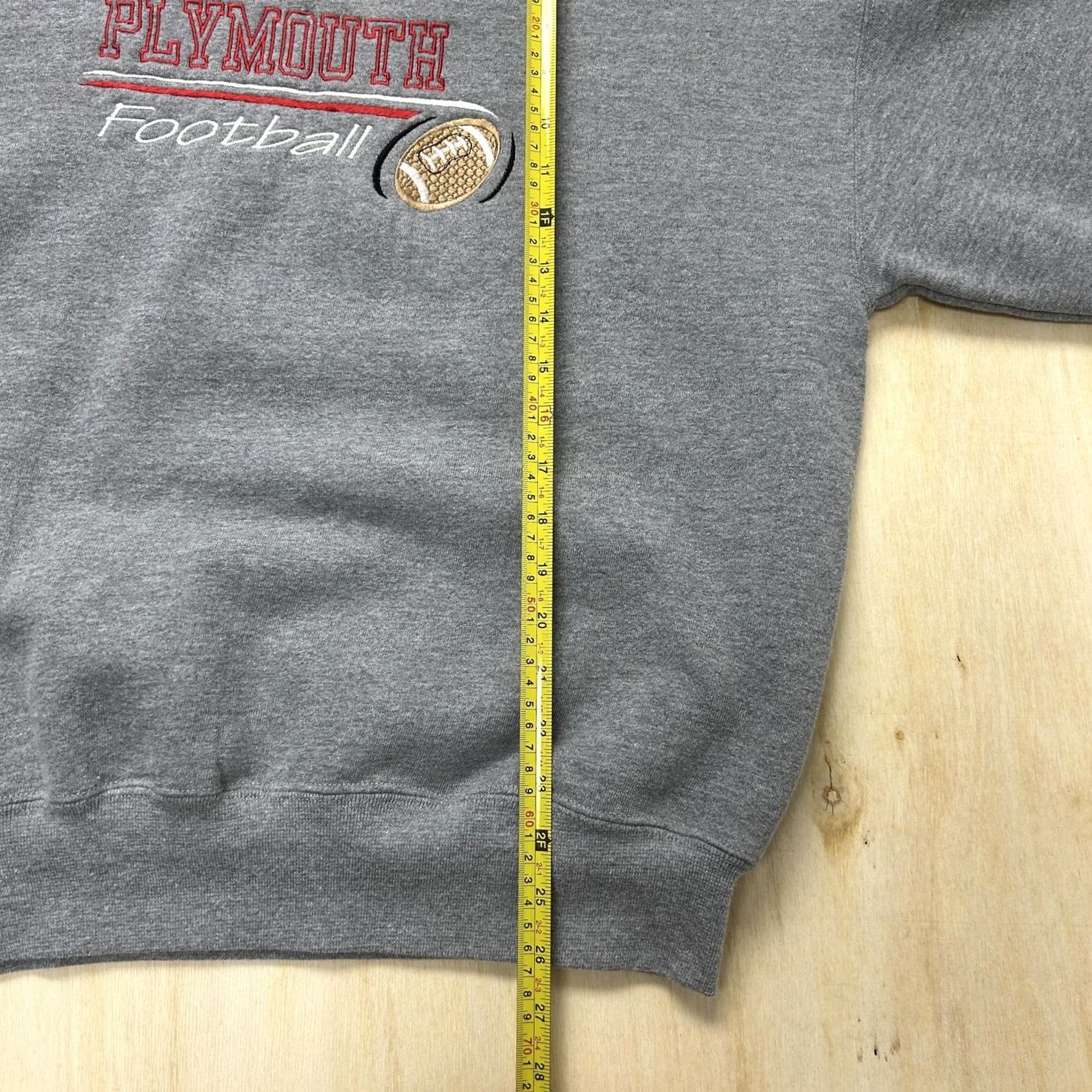 Jerzees VINTAGE Jerzees Sweatshirt Mens Large Gray Fleece Crewneck Plymouth Football Shirt Size US L / EU 52-54 / 3 - 4 Thumbnail