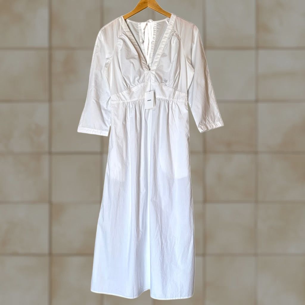 Xirena Xirena Dress Midi Womens Small Juliana Poplin Minimalist White NWT Size S / US 4 / IT 40 - 1 Thumbnail
