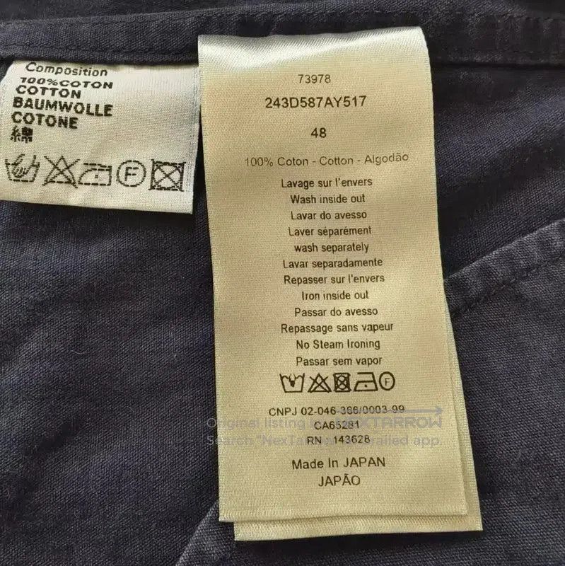 Dior Dior Men's Blue Cotton Jacket . Size US M / EU 48-50 / 2 - 4 Thumbnail