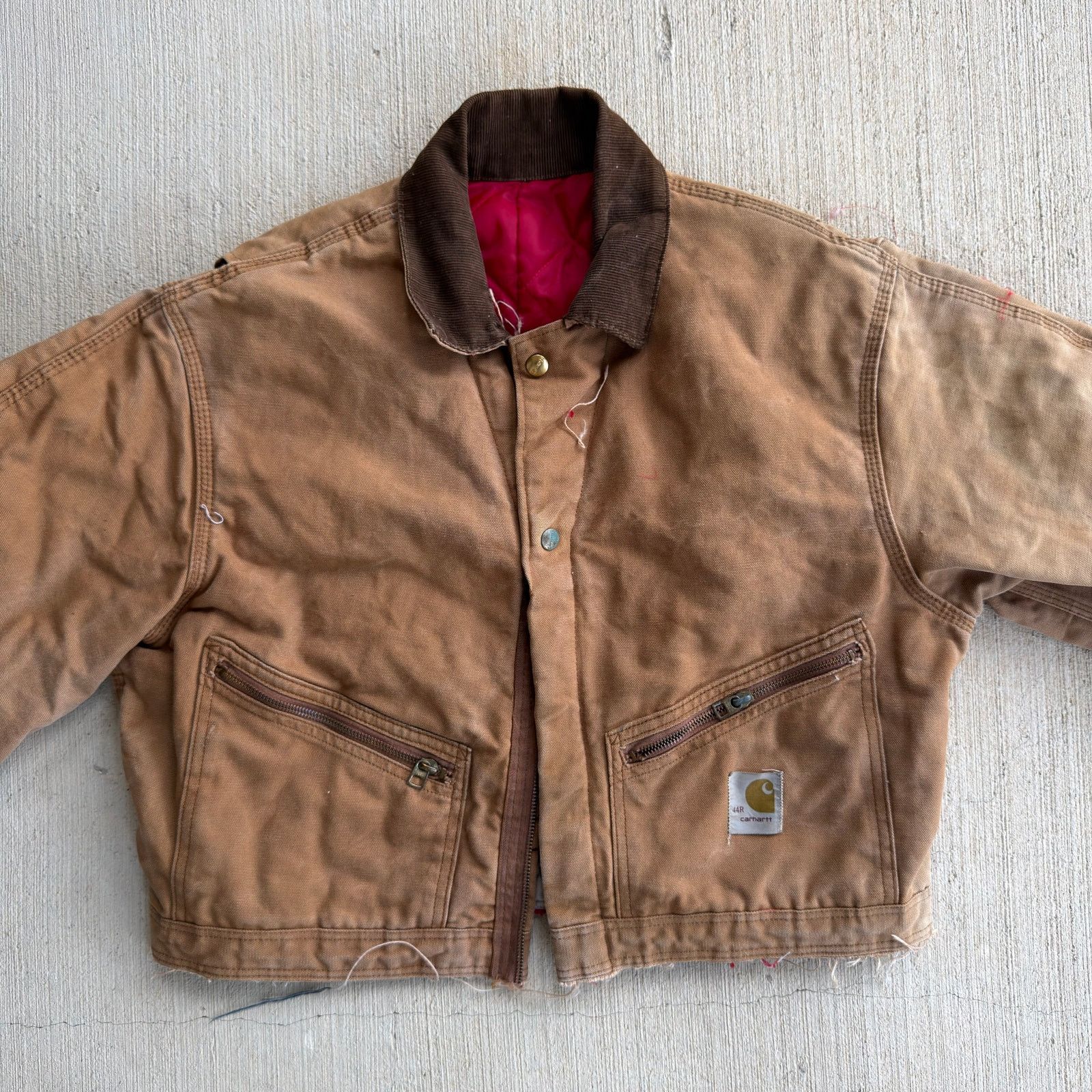Carhartt × Vintage Carhartt brown cropped Detroit style work wear jacket Size US M / EU 48-50 / 2 - 3 Thumbnail