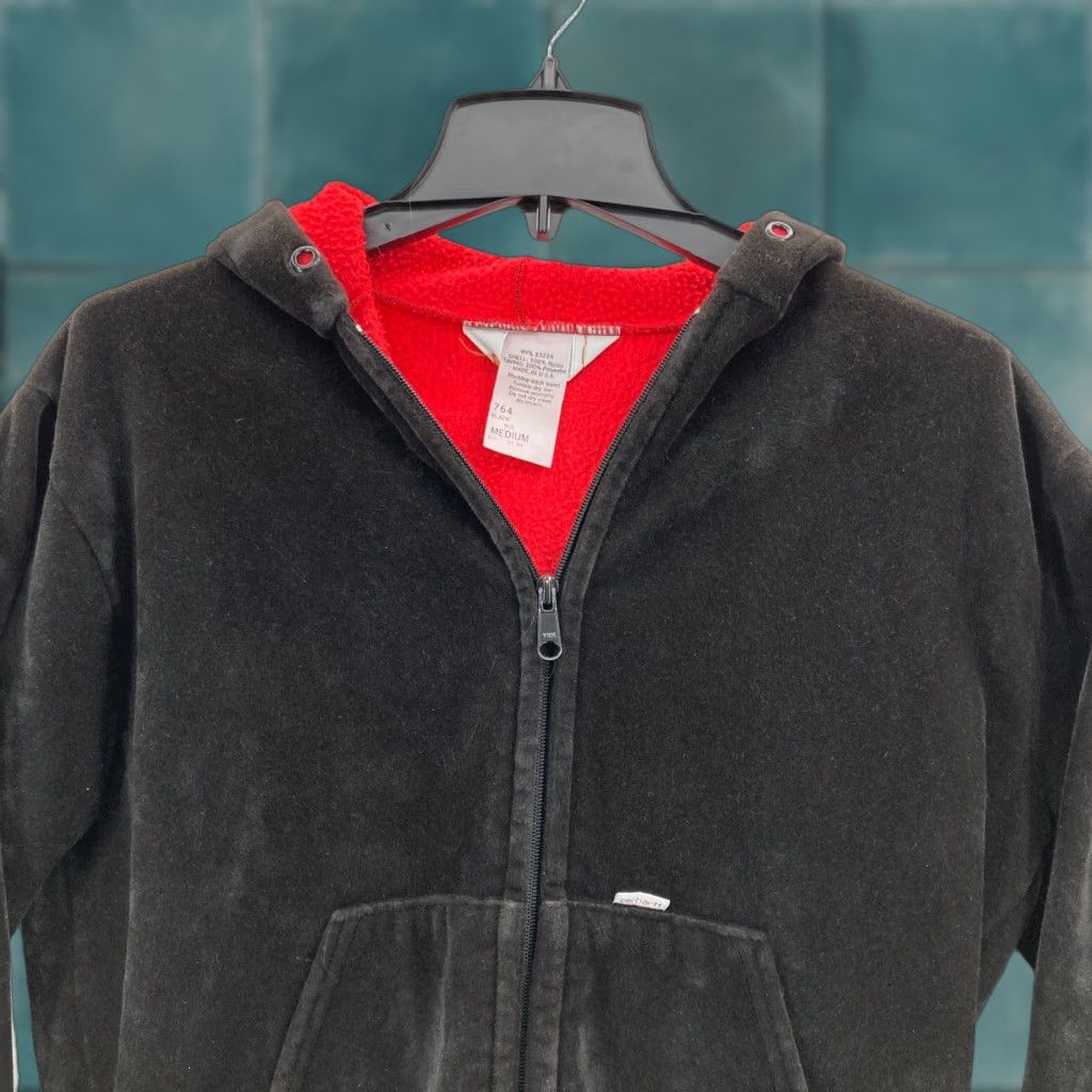 Carhartt VINTAGE Carhartt Jacket Rugged Mens M Hooded Full Zip USA 764 Black Knit Lined Polyester Nylon - Carhartt Rugged Wear Size US M / EU 48-50 / 2 - 1 Thumbnail