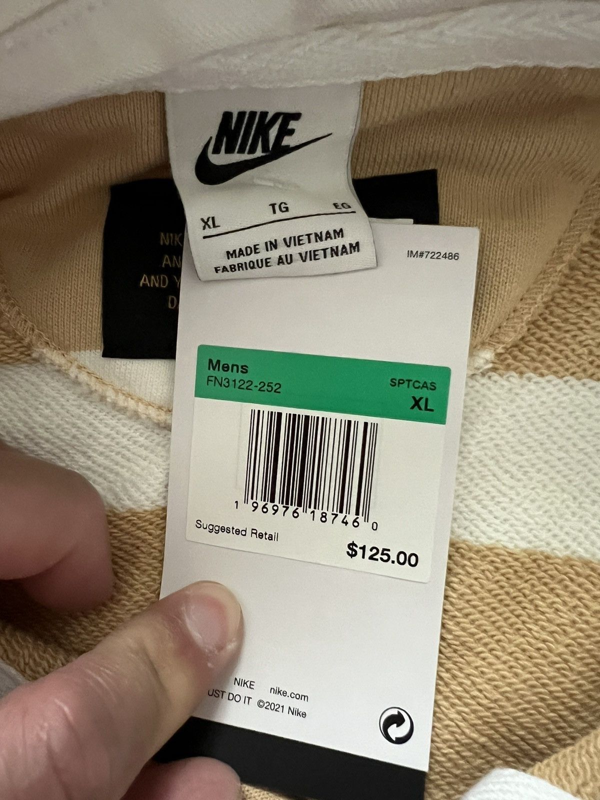 Nike Nike Heavyweight Rugby Shirt Sesame White Size US XL / EU 56 / 4 - 5 Thumbnail