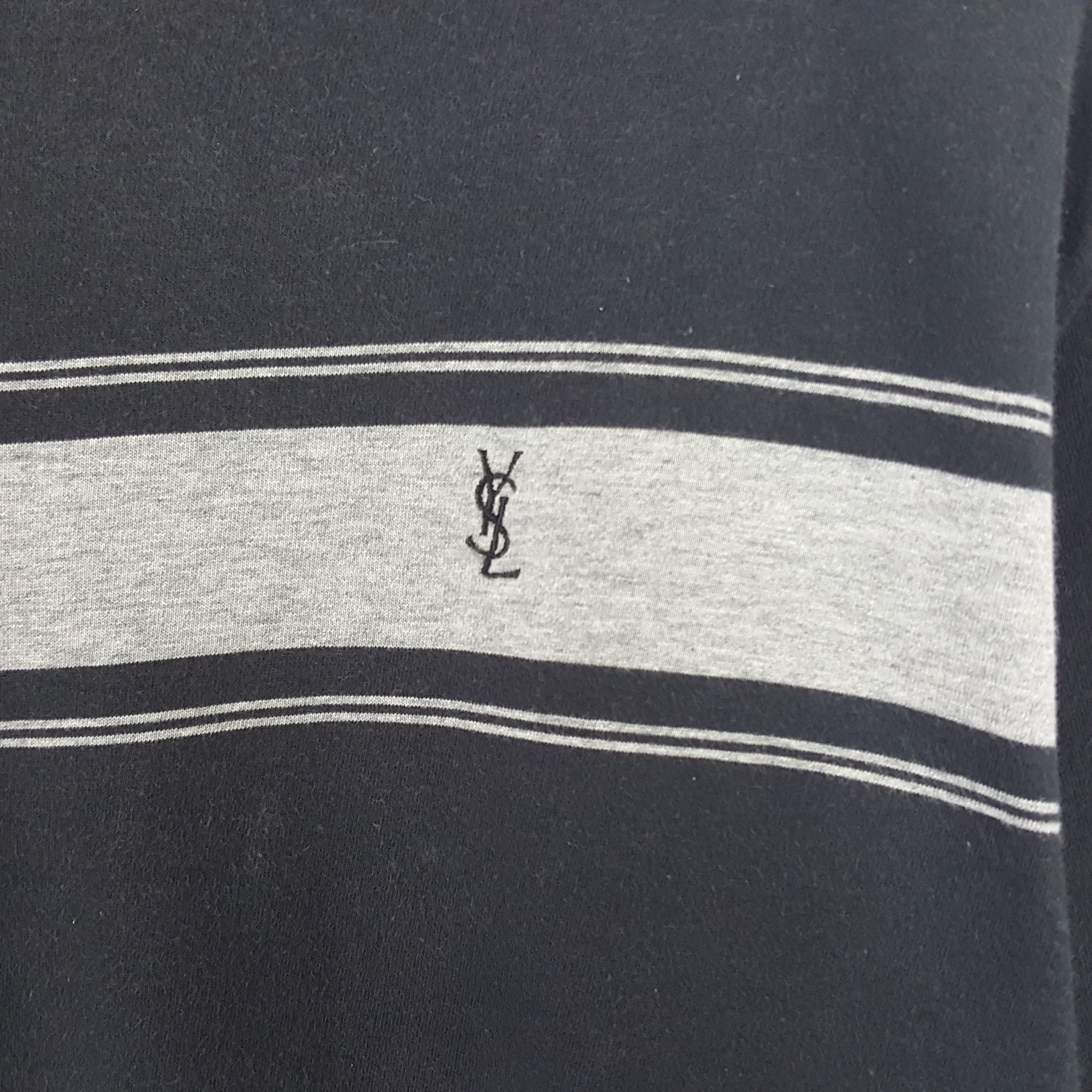 Vintage × Yves Saint Laurent Vintage Yves Saint Laurent Embroidery Logo Tshirt Size US M / EU 48-50 / 2 - 2 Thumbnail