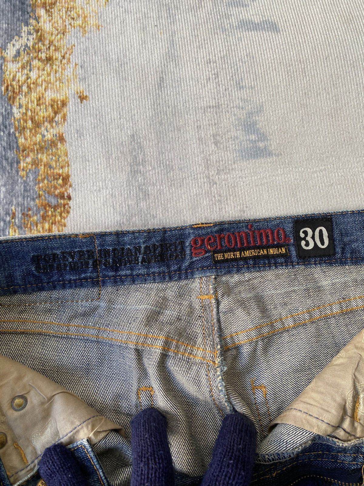 ARIZONA FREEDOM Arizona Geronimo Tribes American Indian Design Denim Size US 30 / EU 46 - 19 Thumbnail