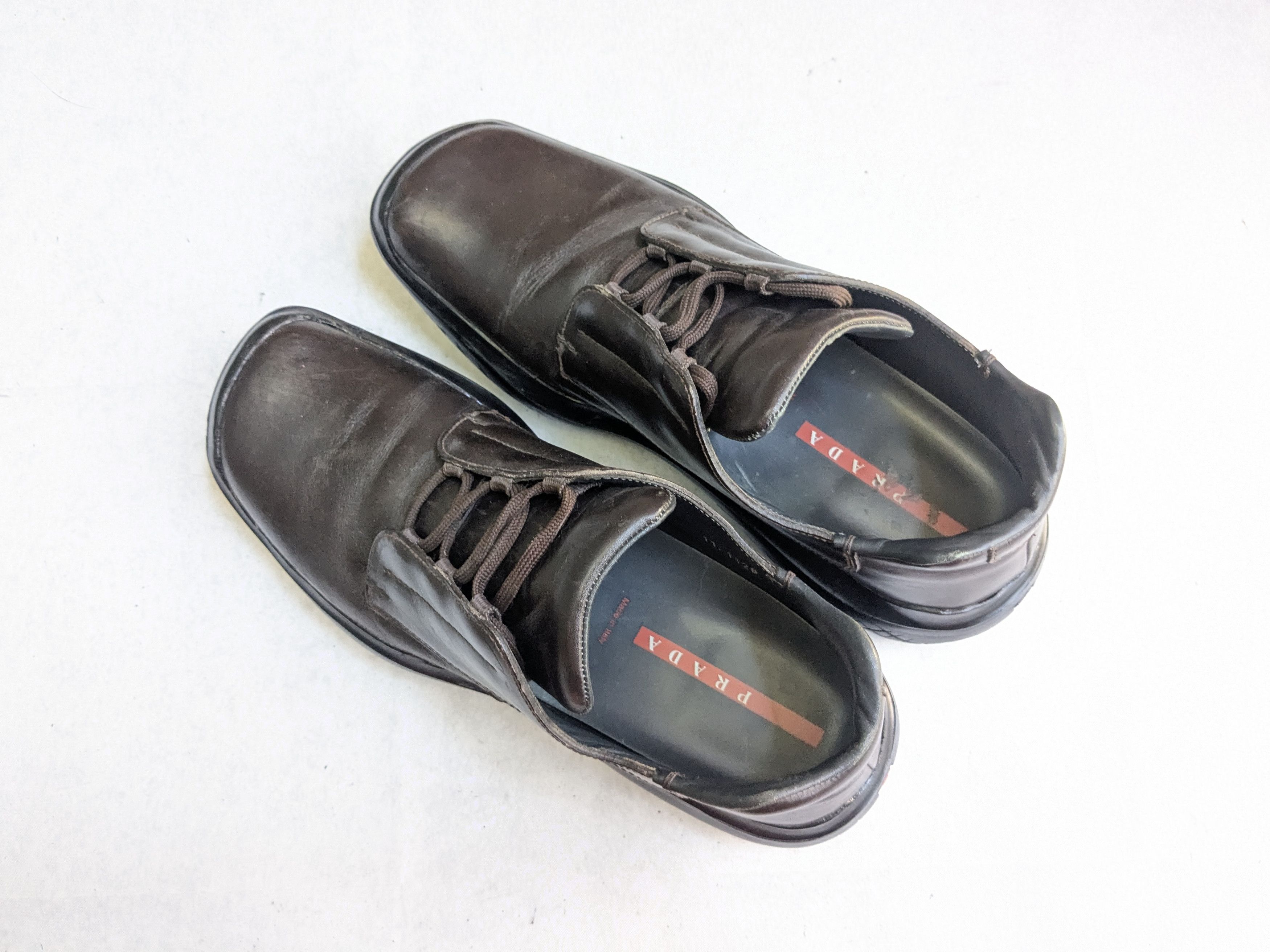 Prada Prada Sneakers Brown 13 Leather Chunky Platform Y2K Size US 13 / EU 46 - 16 Thumbnail