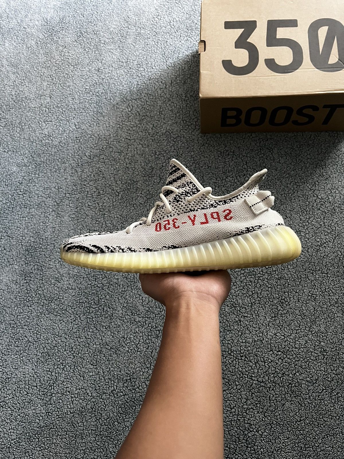 Dirty on sale yeezy zebra