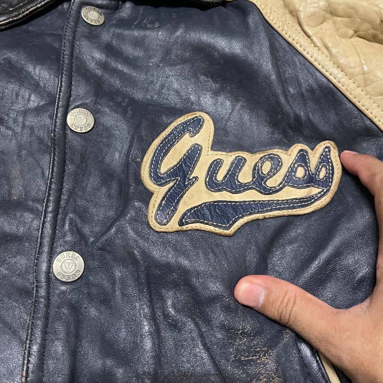 Guess Vintage Guess Leather Varsity Jacket Size US S / EU 44-46 / 1 - 13 Thumbnail